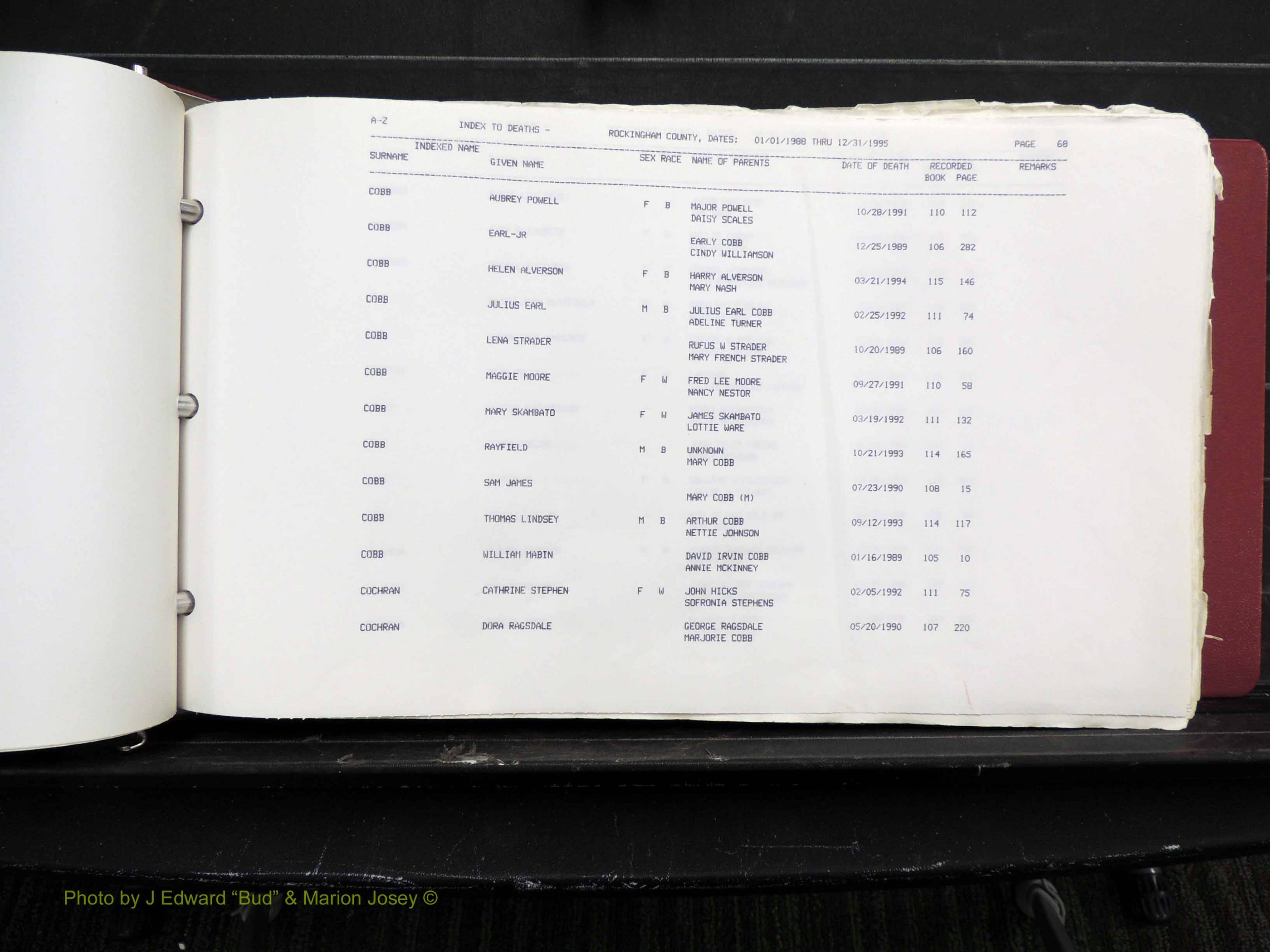 Rockingham Co, NC, Marriages, Births & Deaths 10131.JPG
