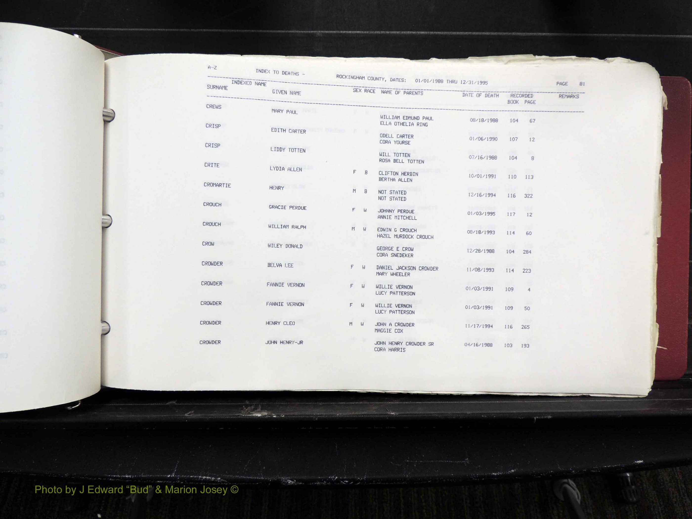 Rockingham Co, NC, Marriages, Births & Deaths 10144.JPG