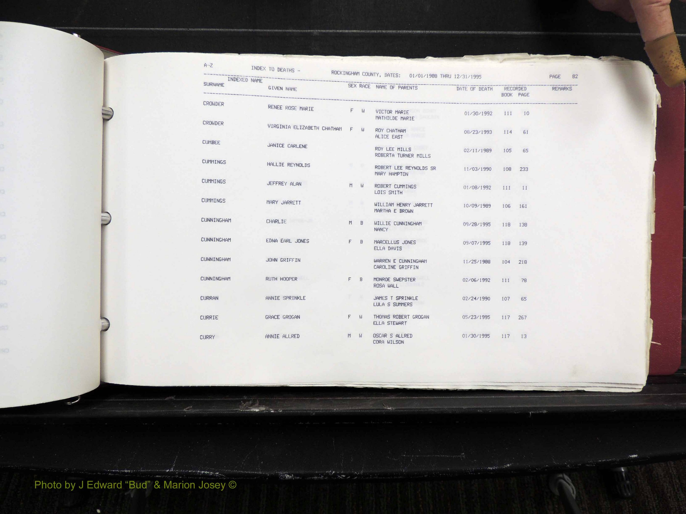 Rockingham Co, NC, Marriages, Births & Deaths 10145.JPG