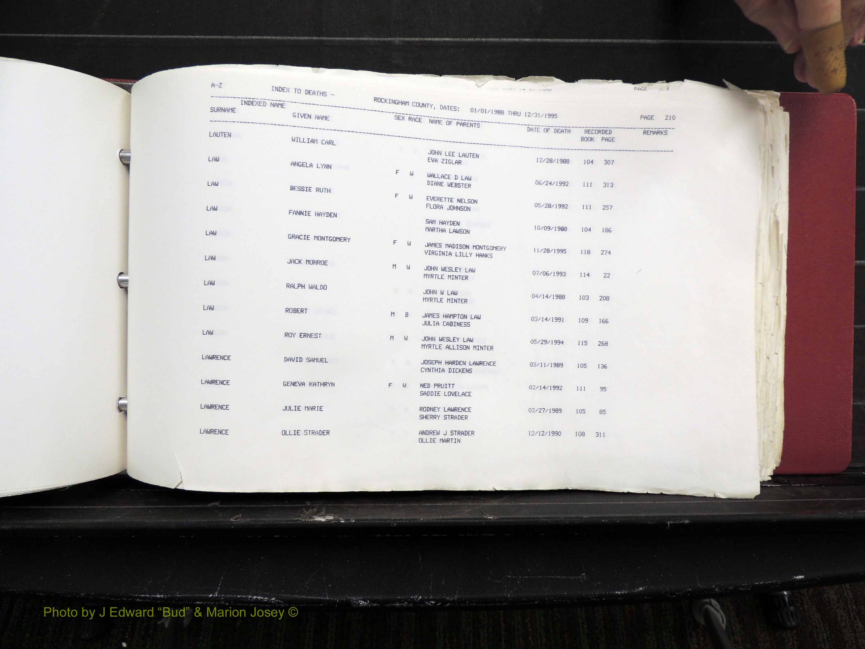 Rockingham Co, NC, Marriages, Births & Deaths 10273.JPG
