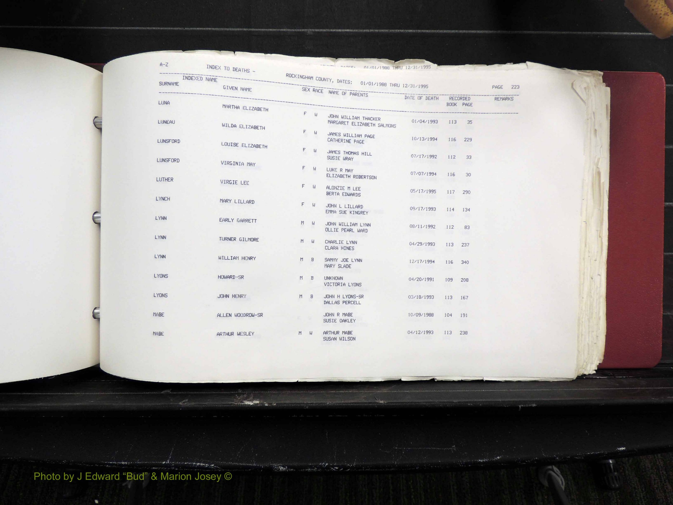 Rockingham Co, NC, Marriages, Births & Deaths 10286.JPG