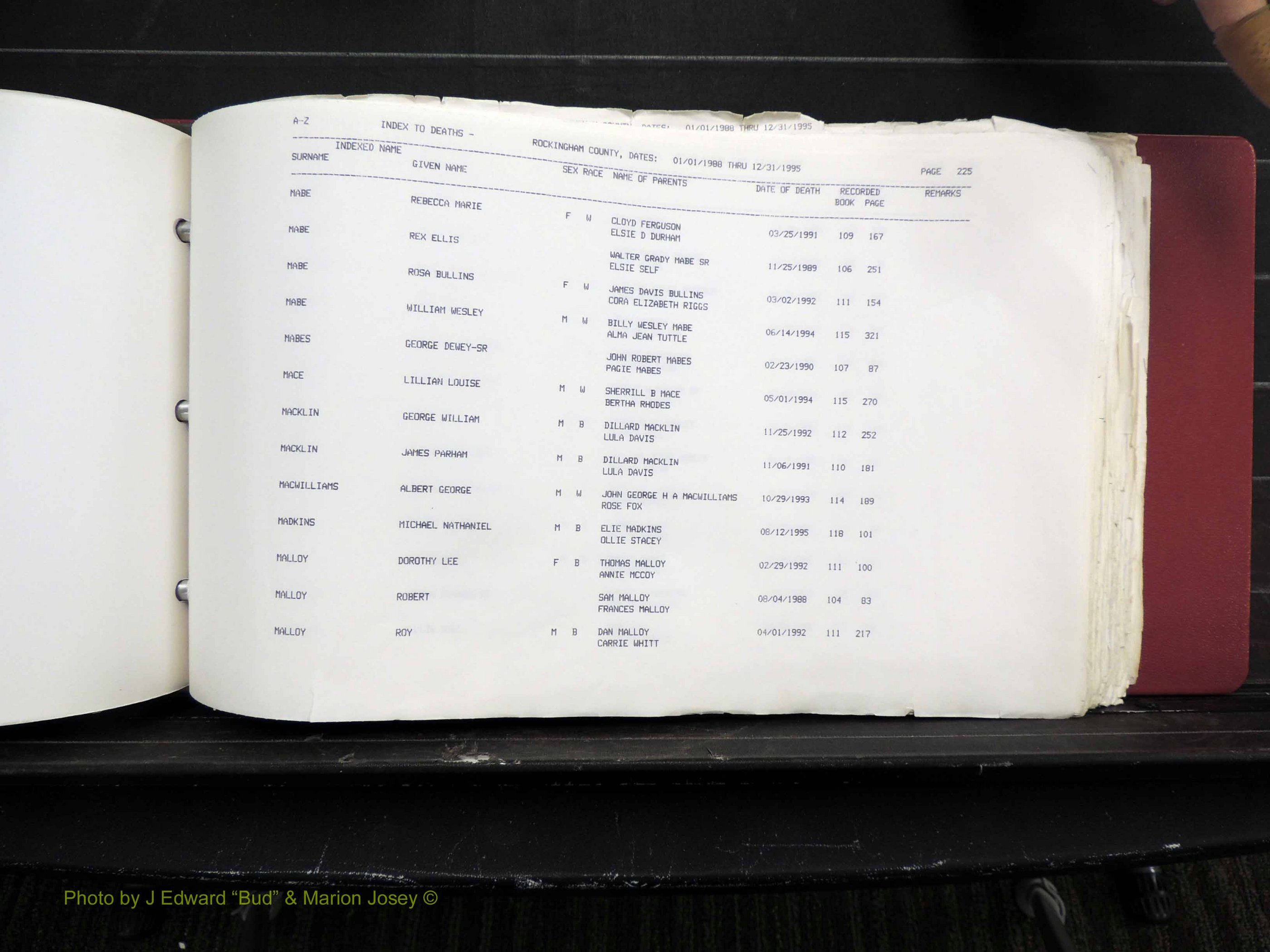 Rockingham Co, NC, Marriages, Births & Deaths 10288.JPG