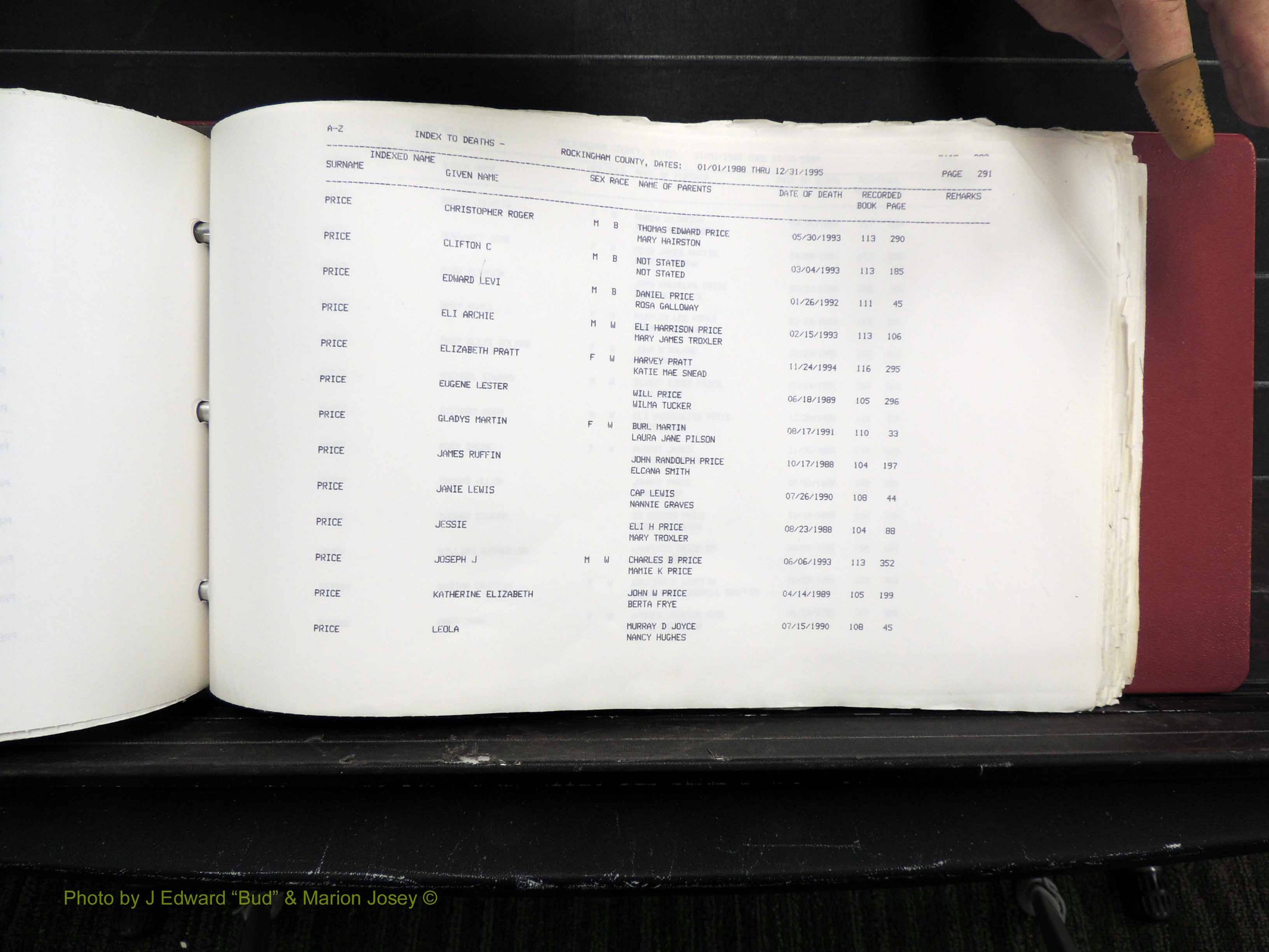 Rockingham Co, NC, Marriages, Births & Deaths 10354.JPG