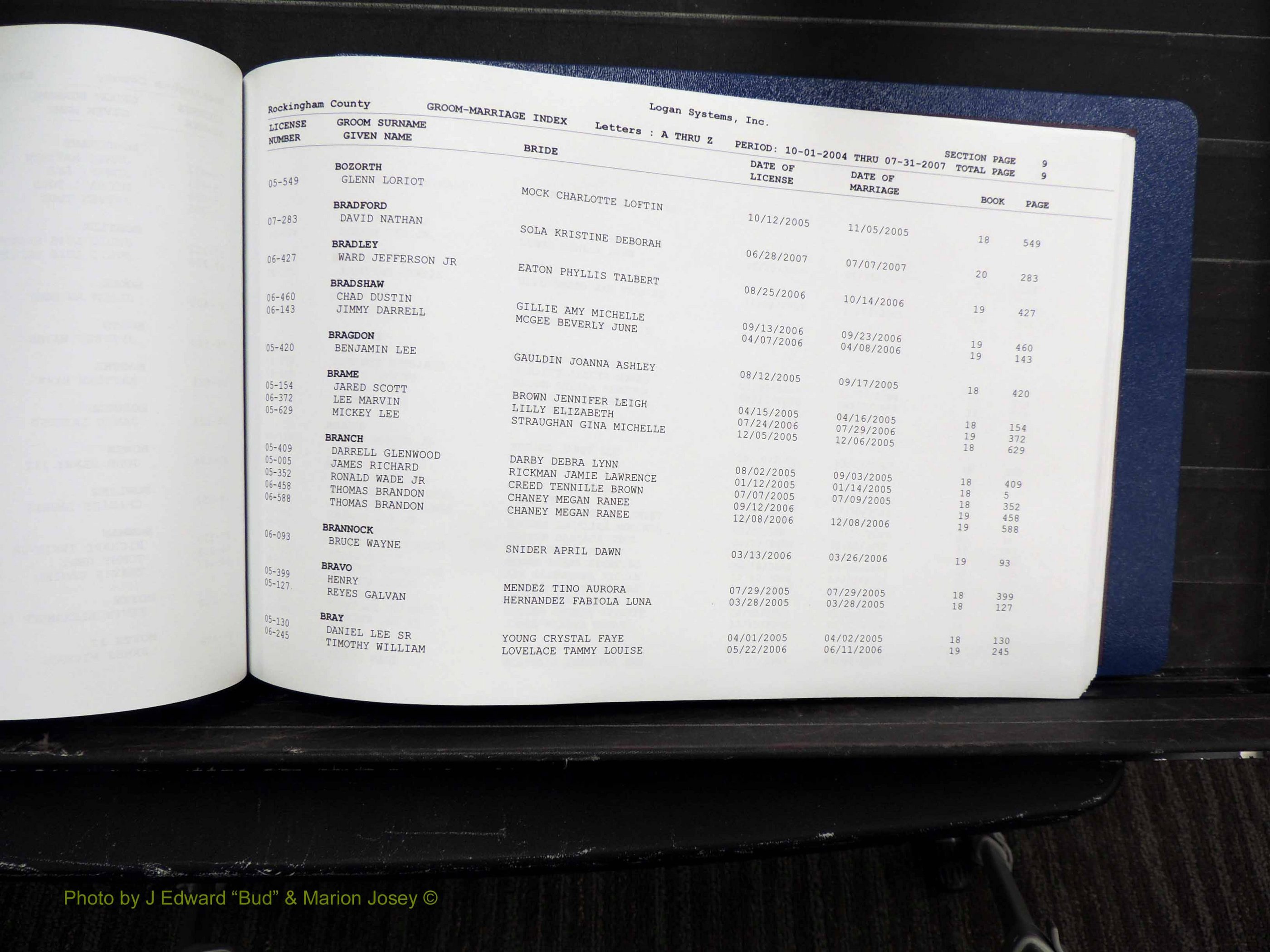 Rockingham Co, NC, Marriages, Male, A-Z, 2004-2012 (111).JPG