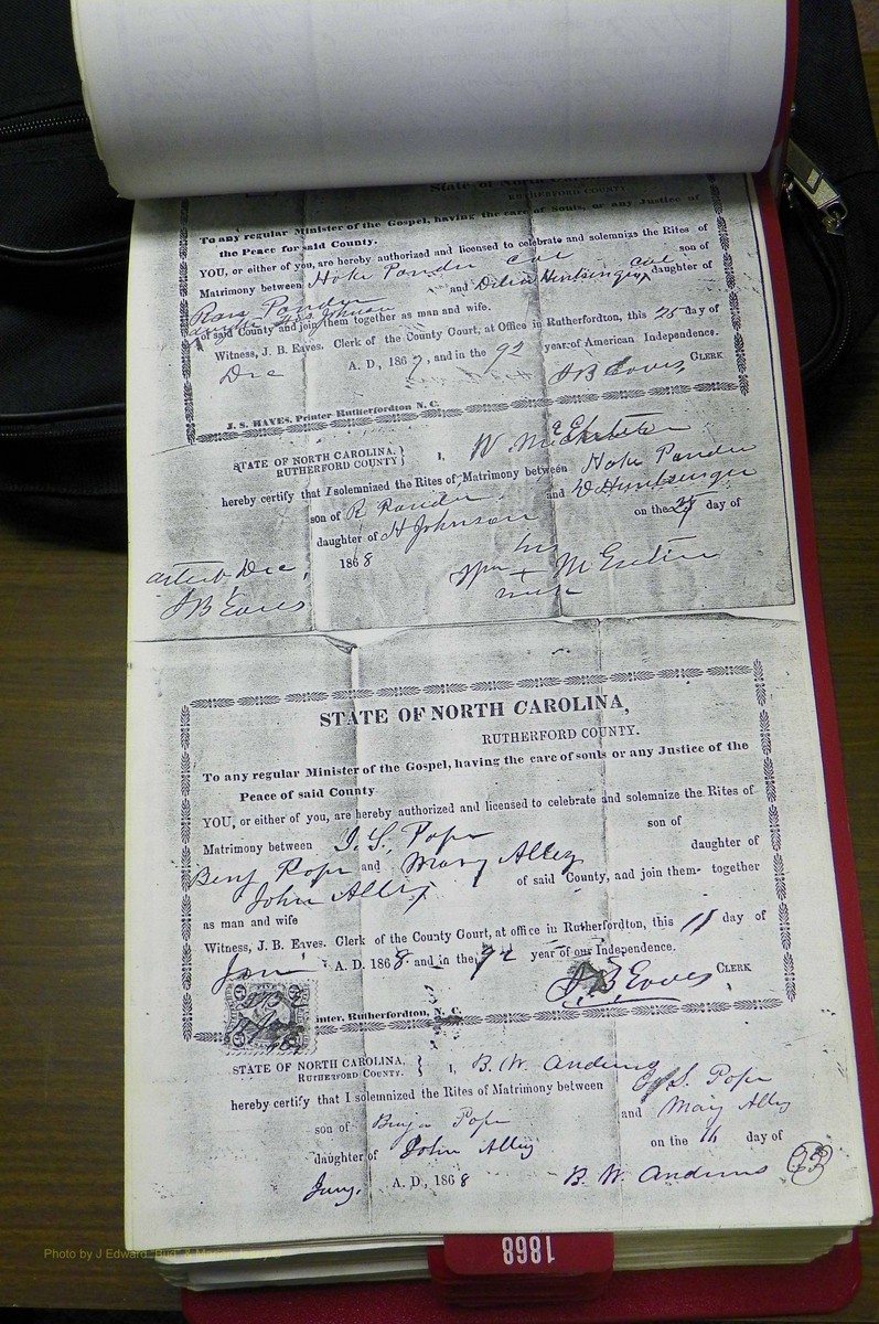 Rutherford Co, NC, Marriages 1865 - 1867 (116).JPG