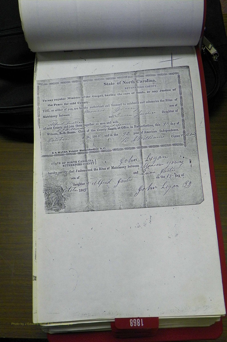 Rutherford Co, NC, Marriages 1865 - 1867 (125).JPG