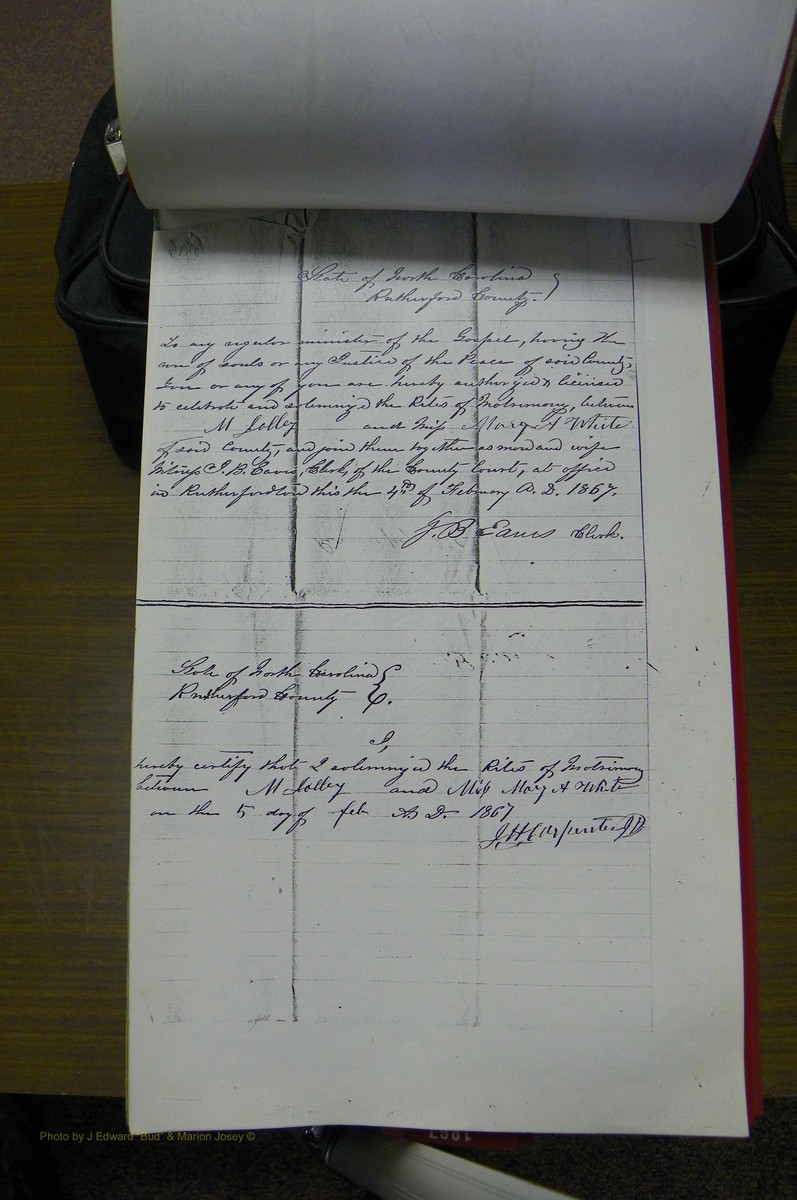 Rutherford Co, NC, Marriages 1865 - 1867 (45).JPG