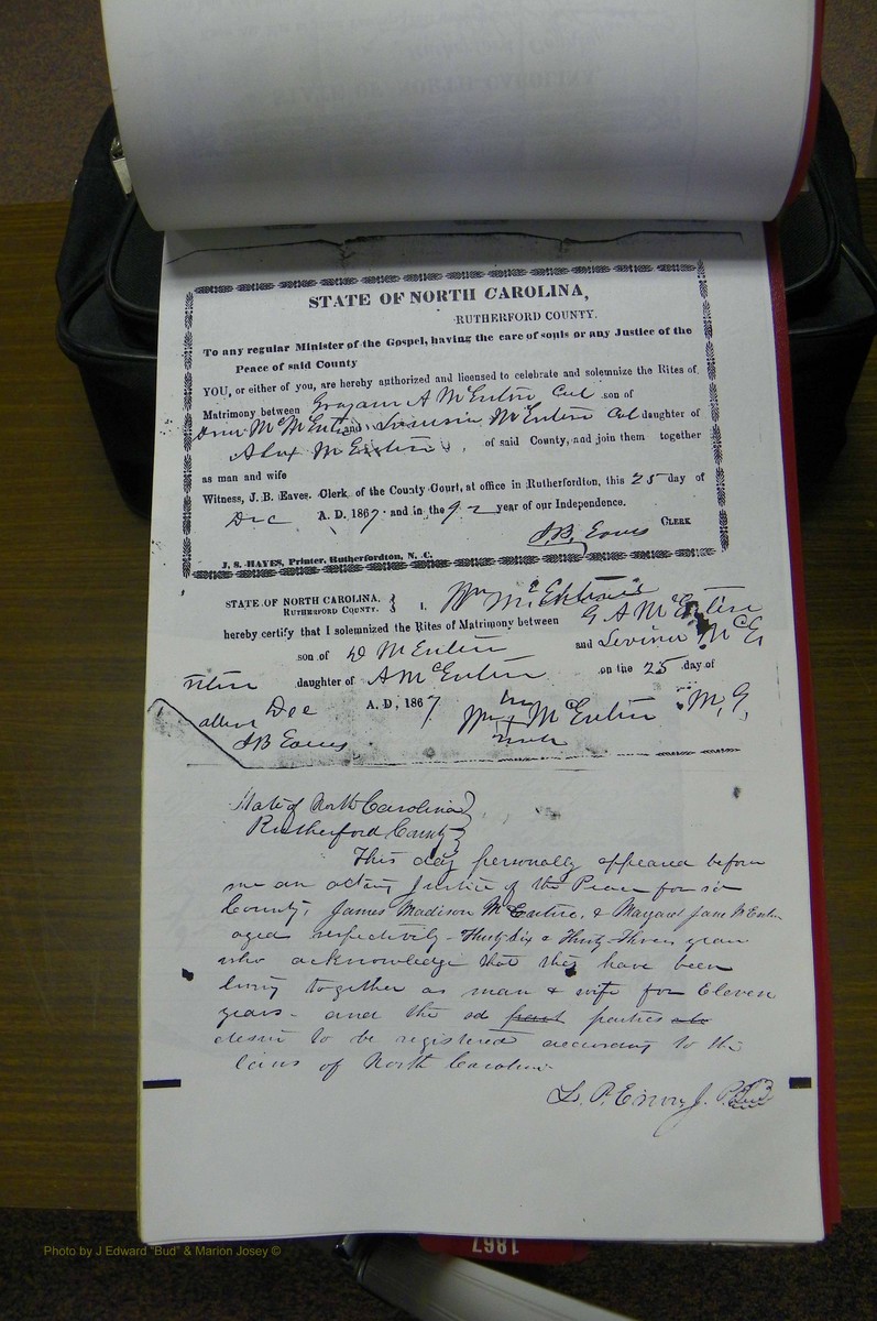 Rutherford Co, NC, Marriages 1865 - 1867 (56).JPG