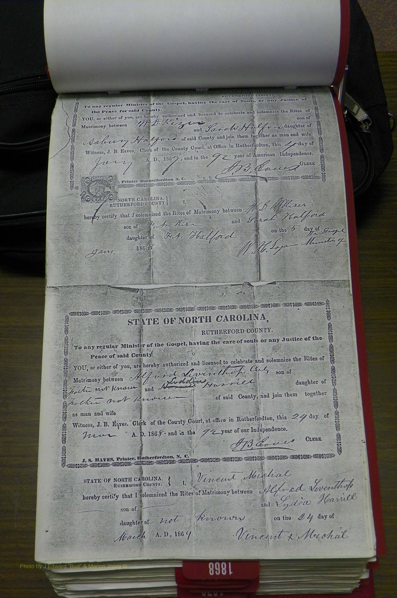 Rutherford Co, NC, Marriages 1865 - 1867 (82).JPG