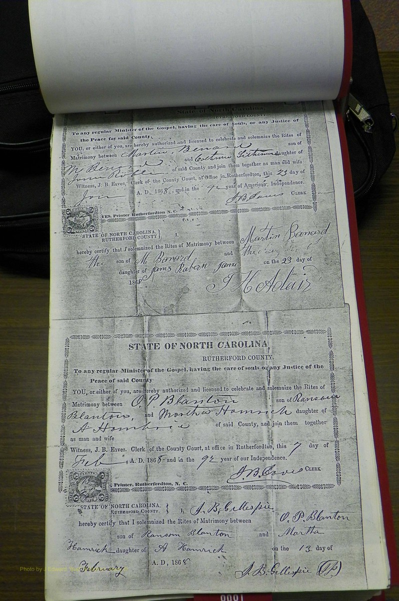 Rutherford Co, NC, Marriages 1865 - 1867 (85).JPG