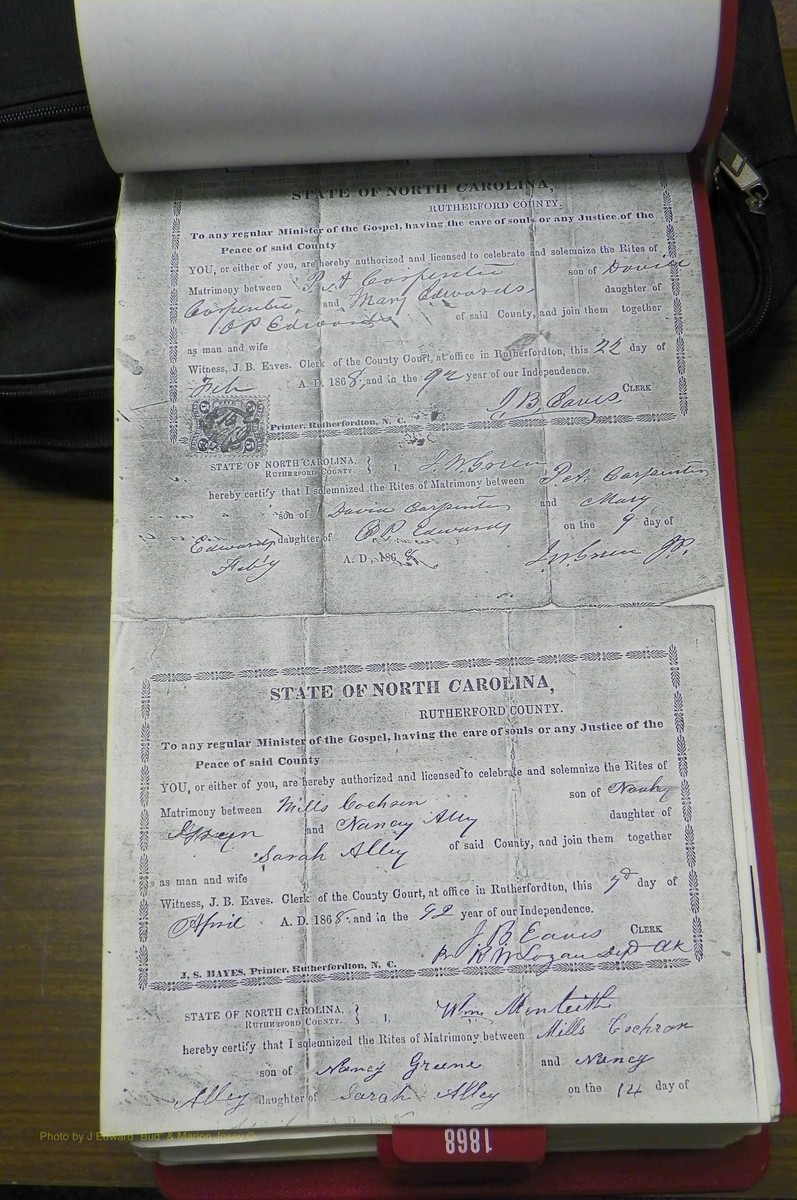 Rutherford Co, NC, Marriages 1865 - 1867 (90).JPG