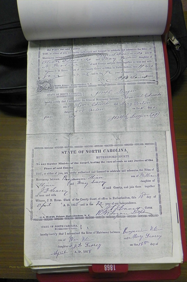 Rutherford Co, NC, Marriages 1865 - 1867 (93).JPG