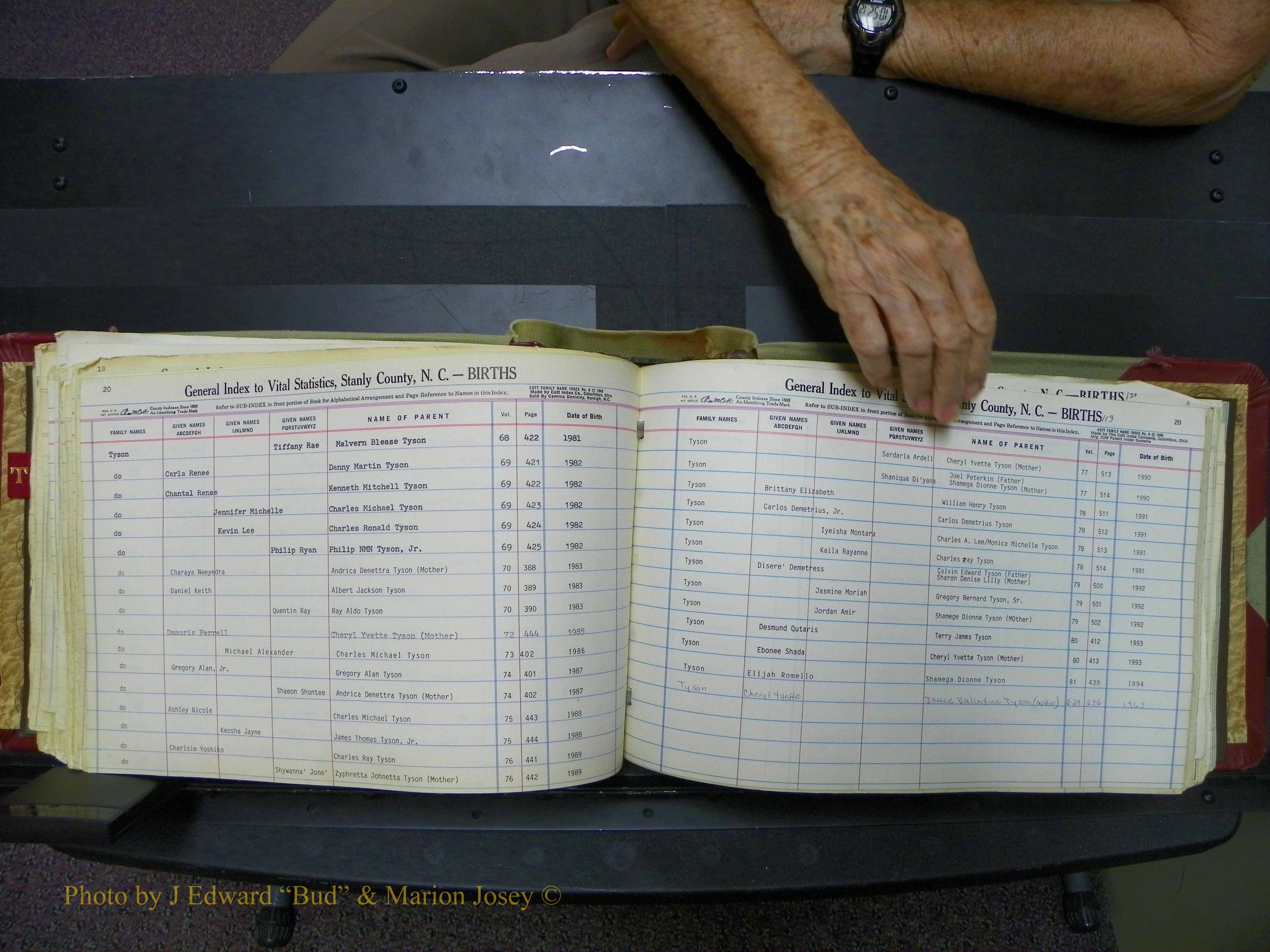 Stanley Co, NC Births, T-V, 1913-1994 (119).JPG