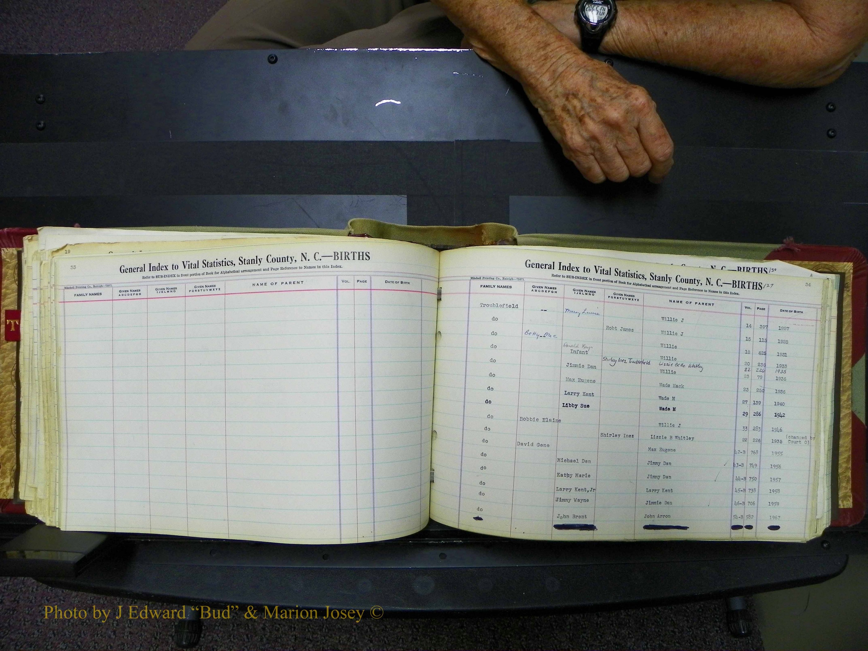 Stanley Co, NC Births, T-V, 1913-1994 (133).JPG