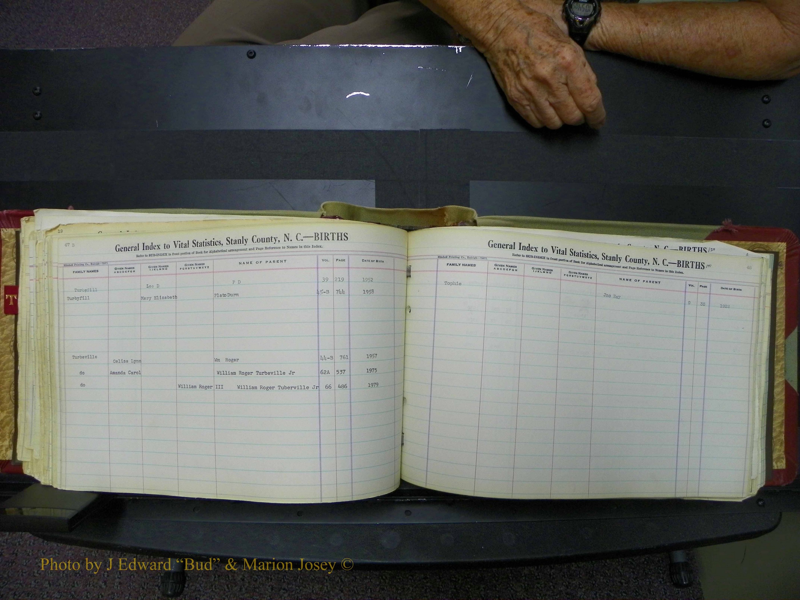 Stanley Co, NC Births, T-V, 1913-1994 (147).JPG