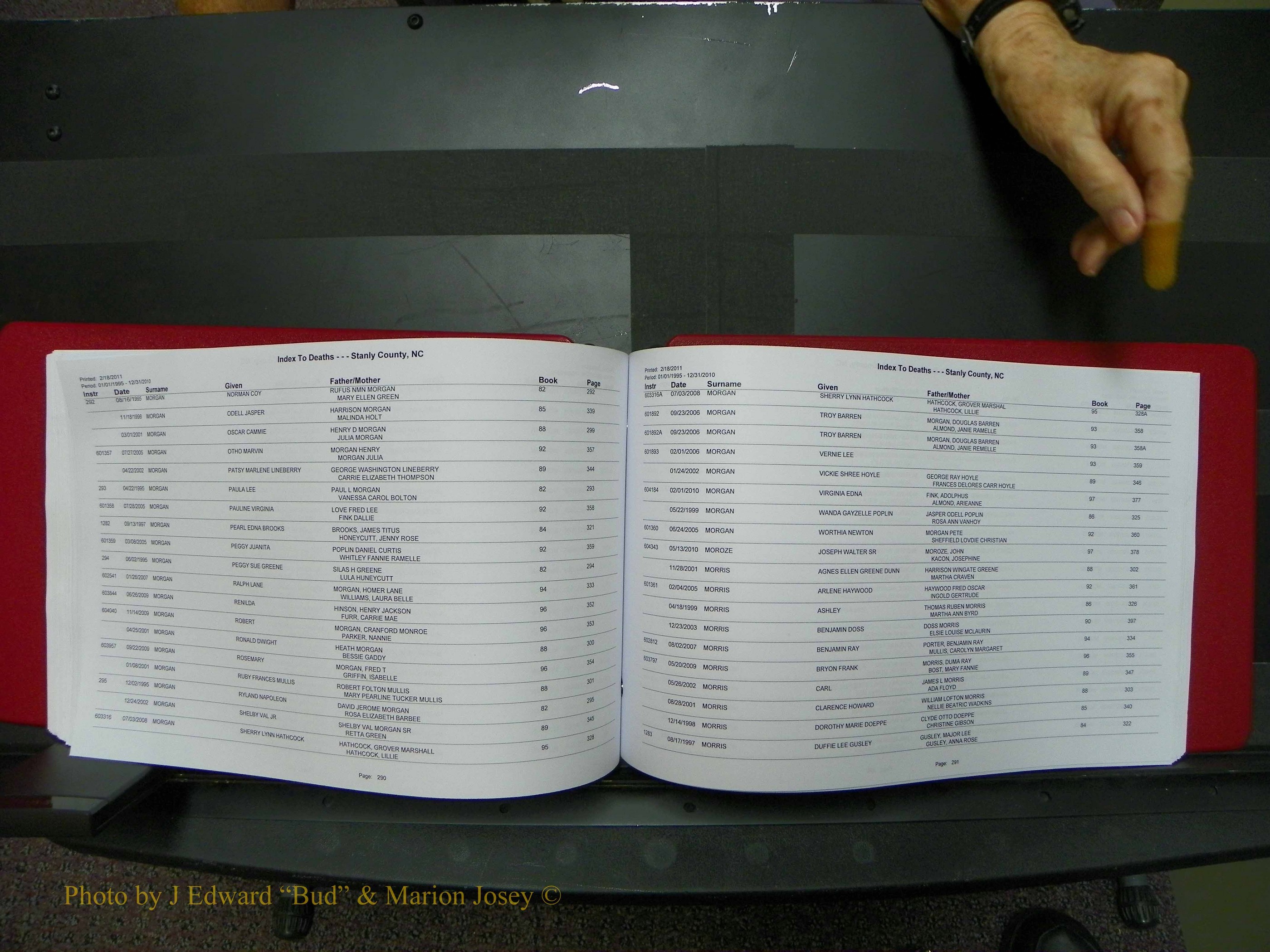 Stanley Co, NC Deaths, A-Z, 1995-2010 (147).JPG