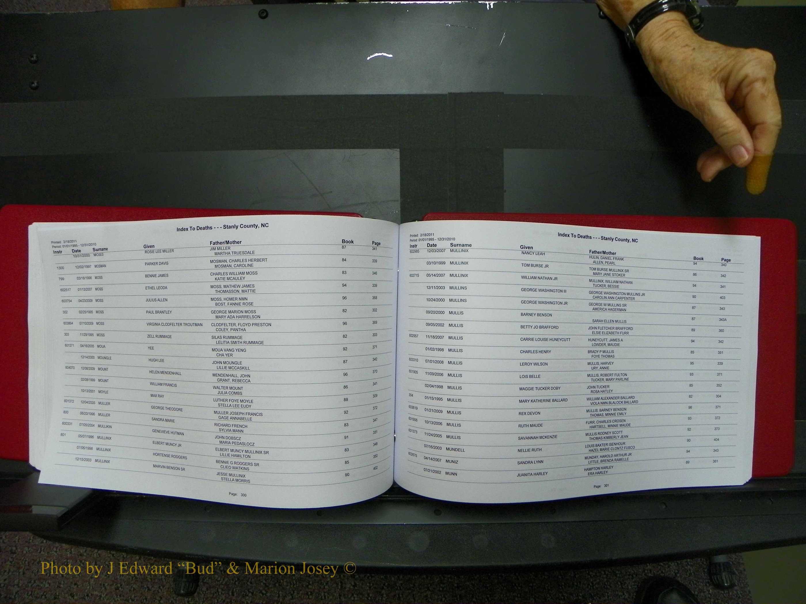 Stanley Co, NC Deaths, A-Z, 1995-2010 (153).JPG