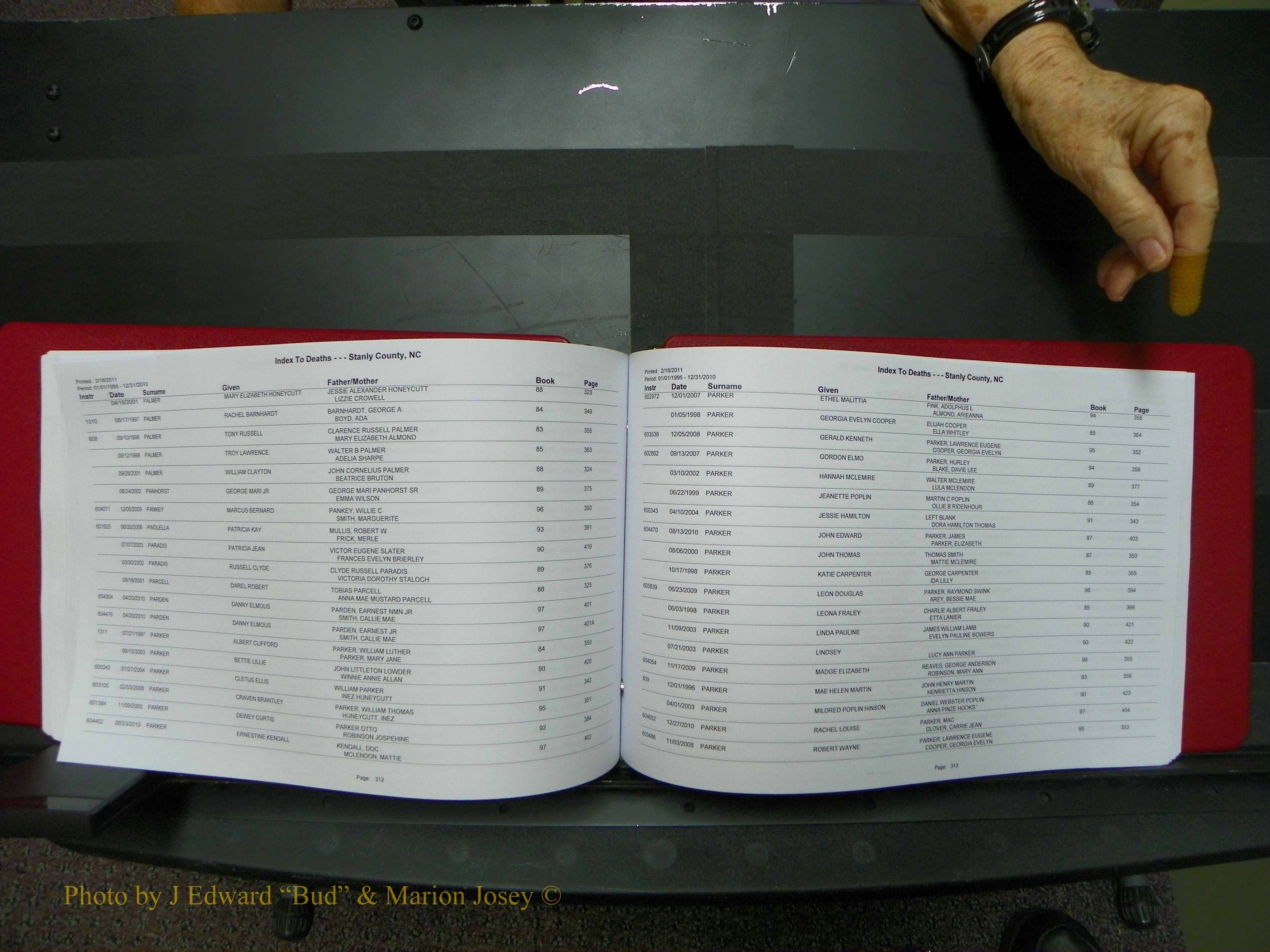 Stanley Co, NC Deaths, A-Z, 1995-2010 (159).JPG
