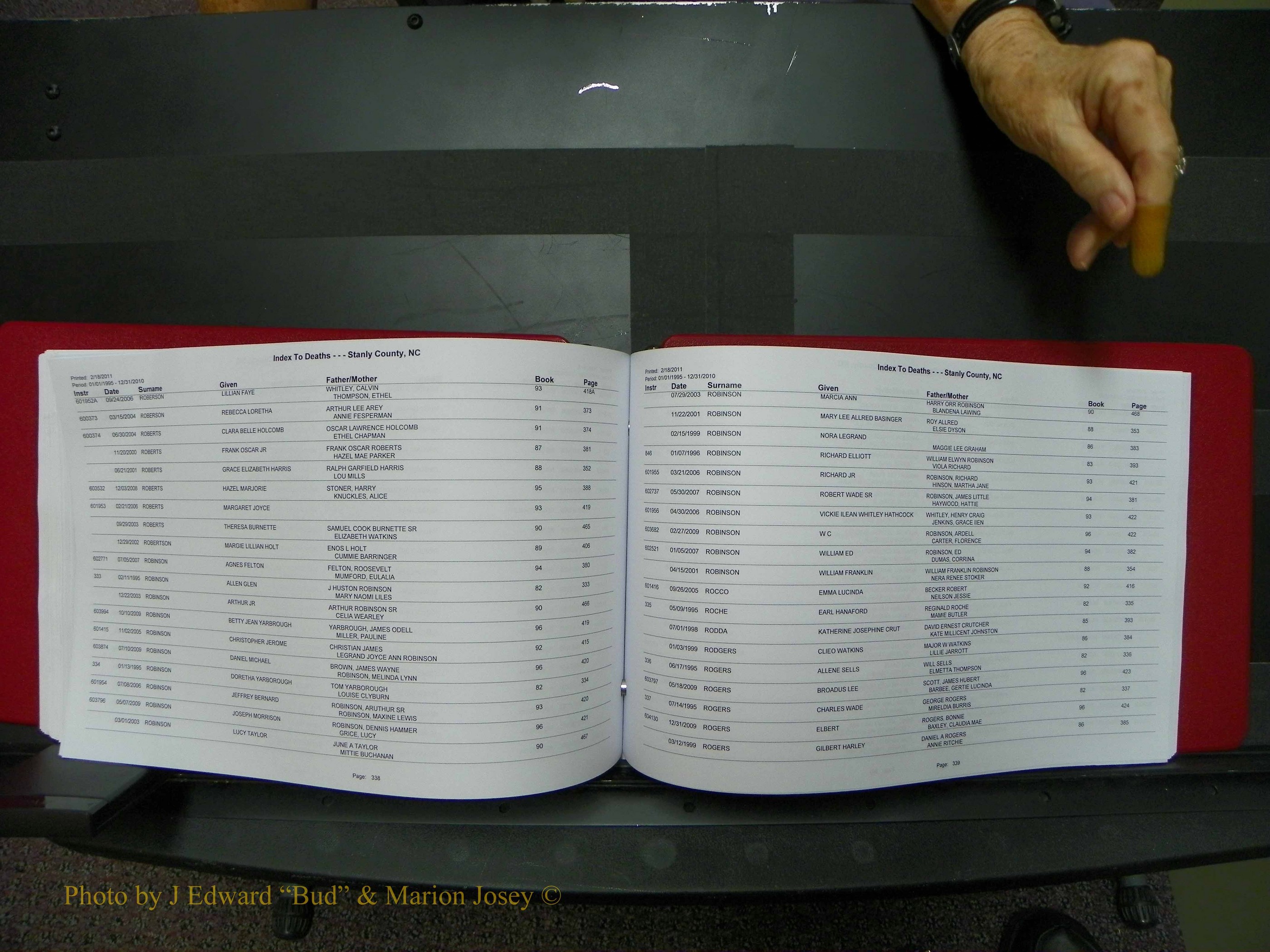 Stanley Co, NC Deaths, A-Z, 1995-2010 (172).JPG