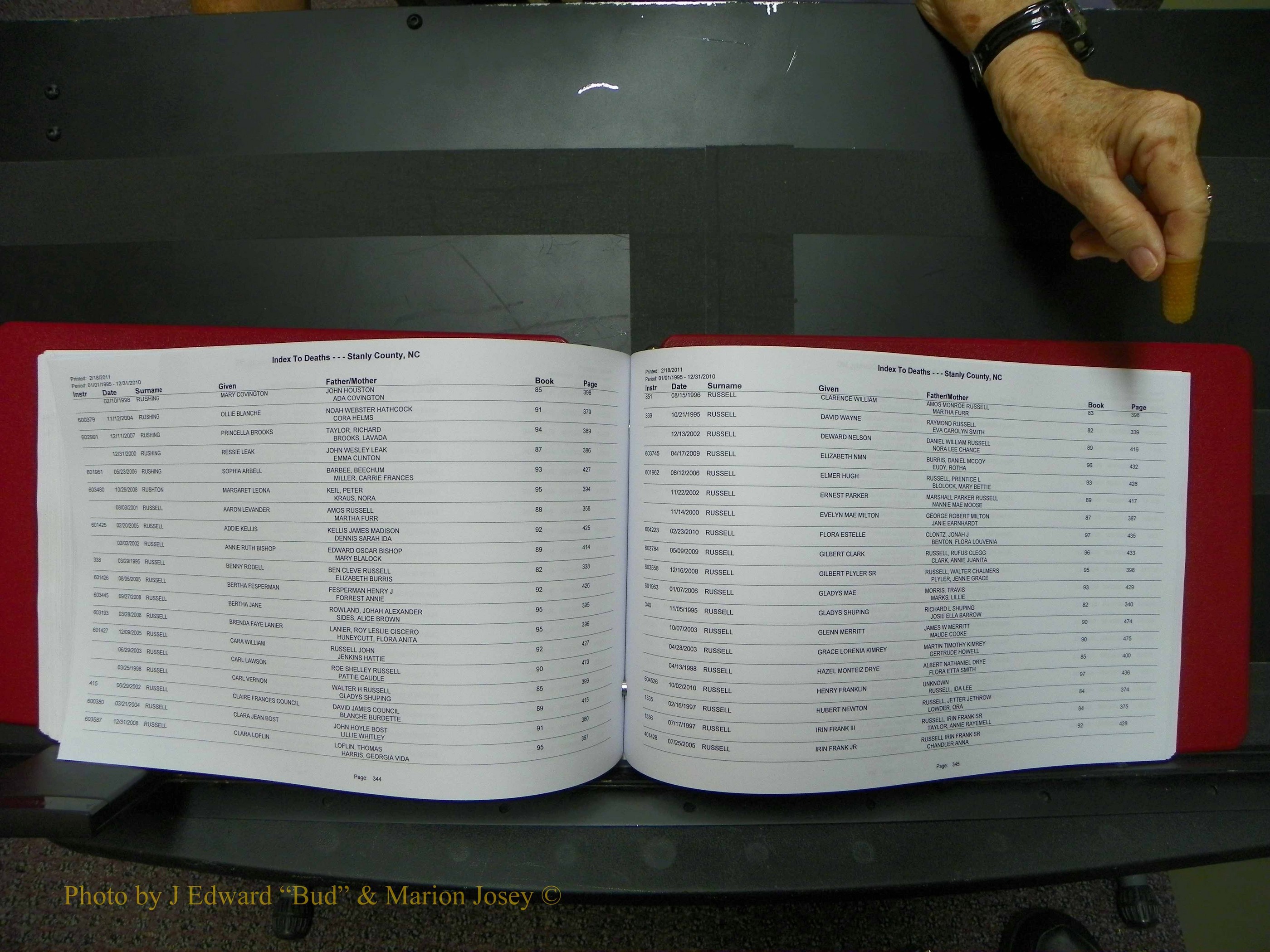 Stanley Co, NC Deaths, A-Z, 1995-2010 (175).JPG