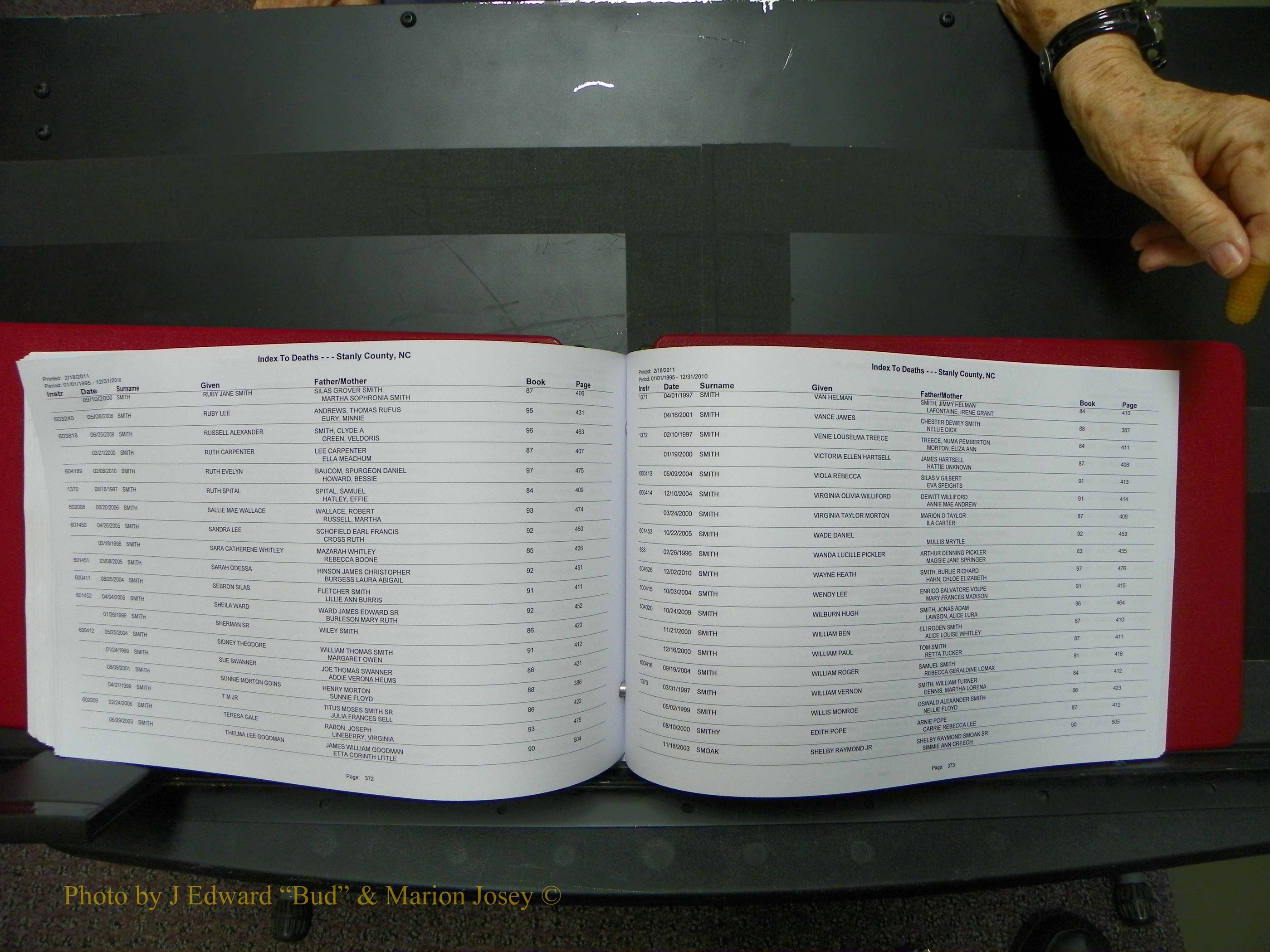 Stanley Co, NC Deaths, A-Z, 1995-2010 (190).JPG