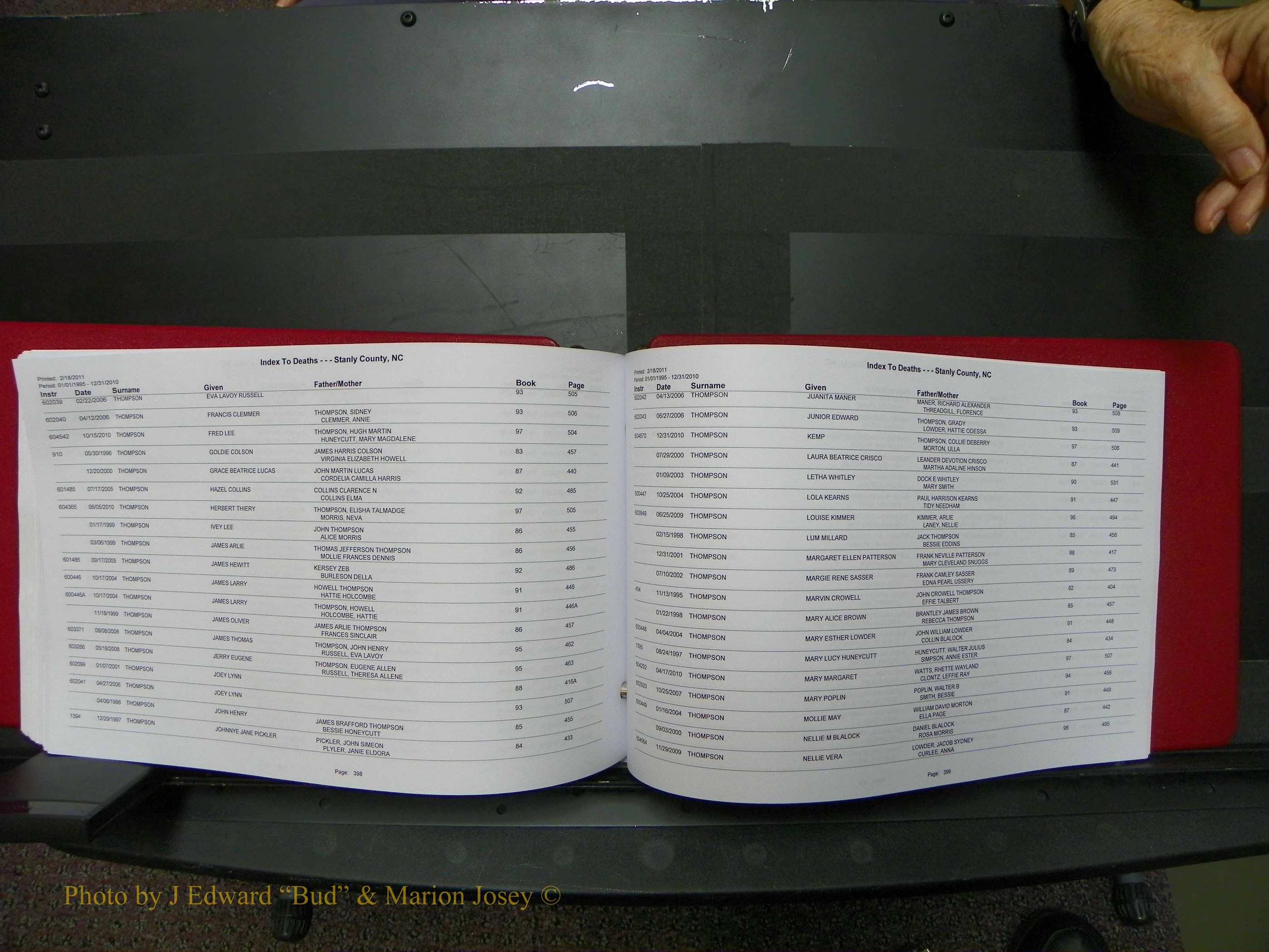 Stanley Co, NC Deaths, A-Z, 1995-2010 (203).JPG