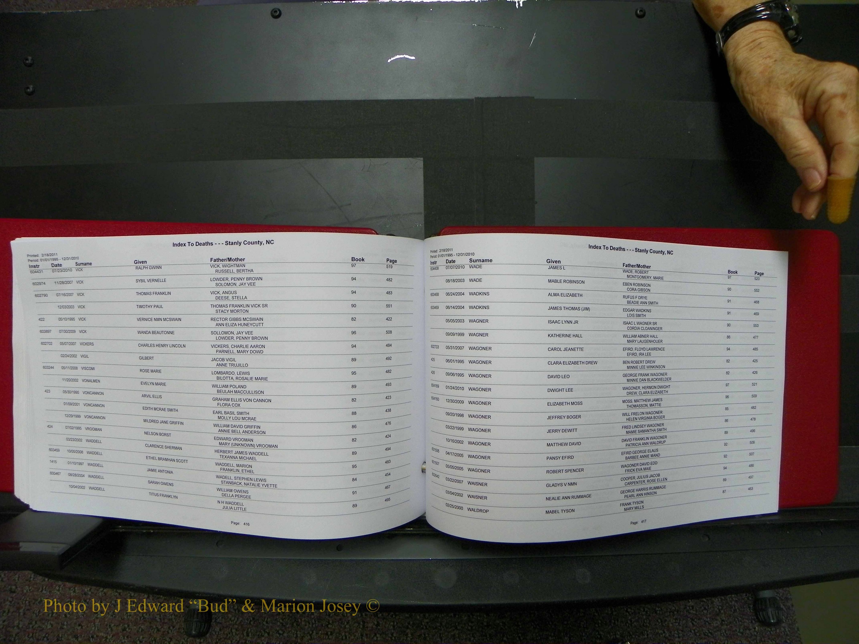 Stanley Co, NC Deaths, A-Z, 1995-2010 (211).JPG