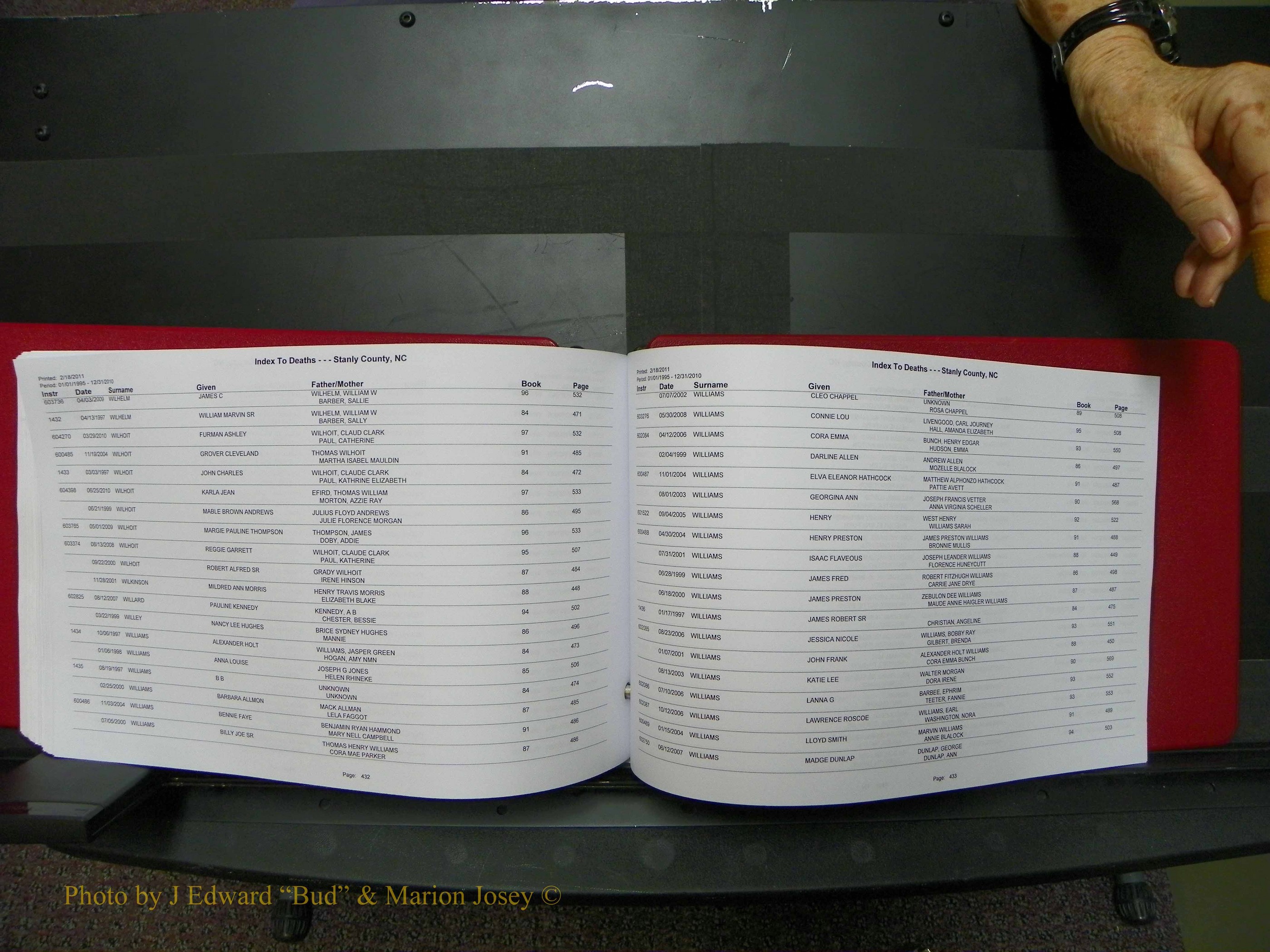Stanley Co, NC Deaths, A-Z, 1995-2010 (219).JPG
