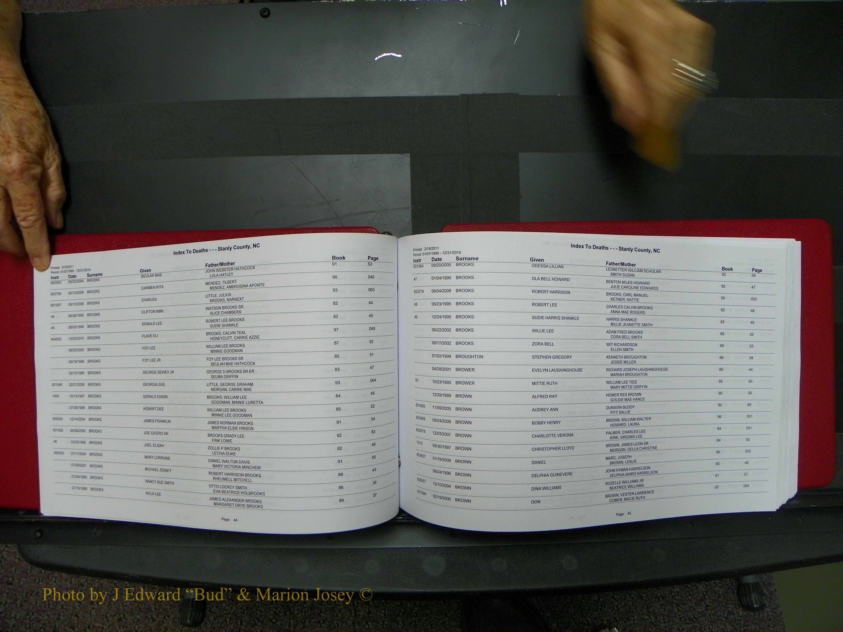 Stanley Co, NC Deaths, A-Z, 1995-2010 (24).JPG