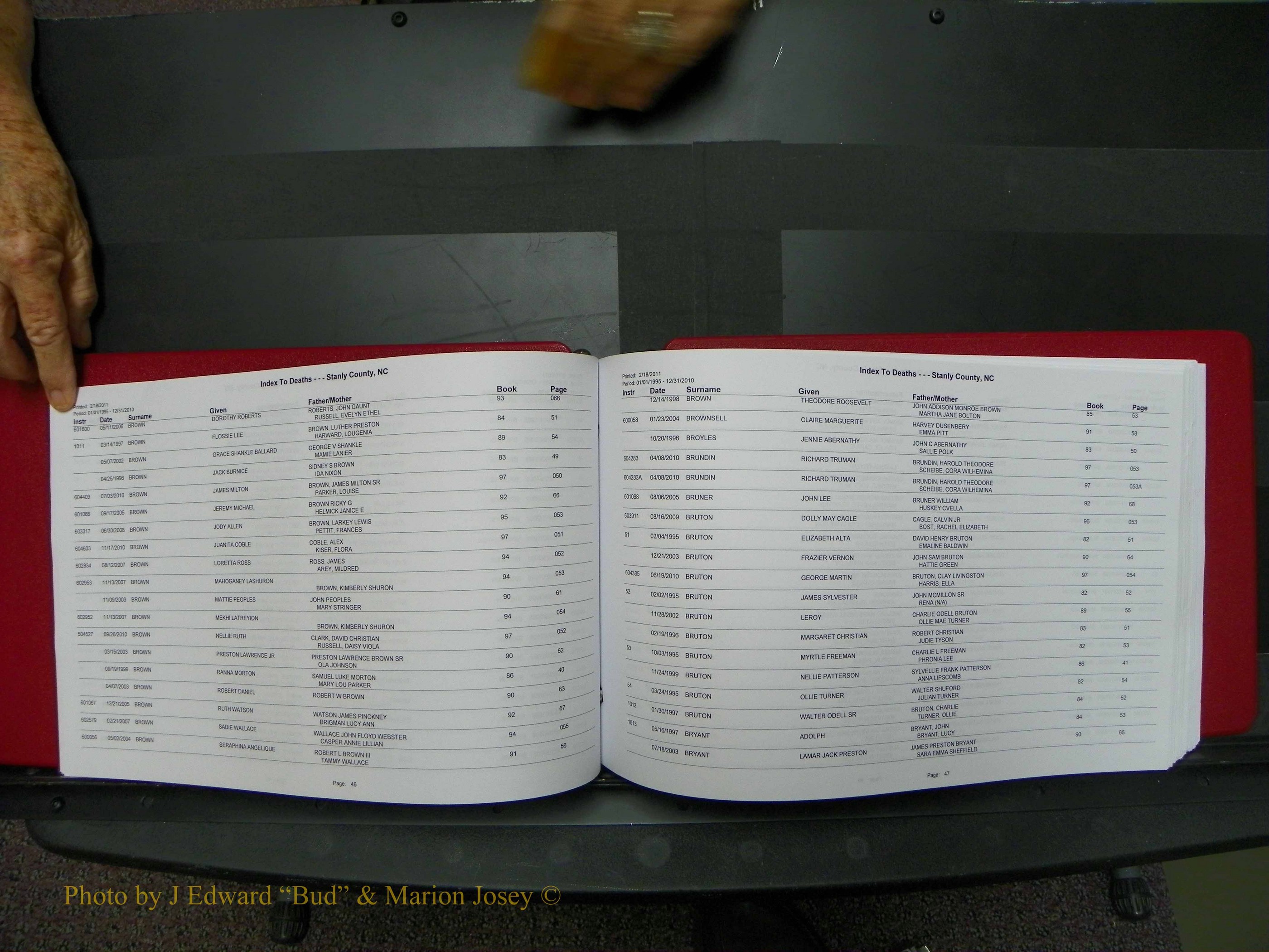 Stanley Co, NC Deaths, A-Z, 1995-2010 (25).JPG