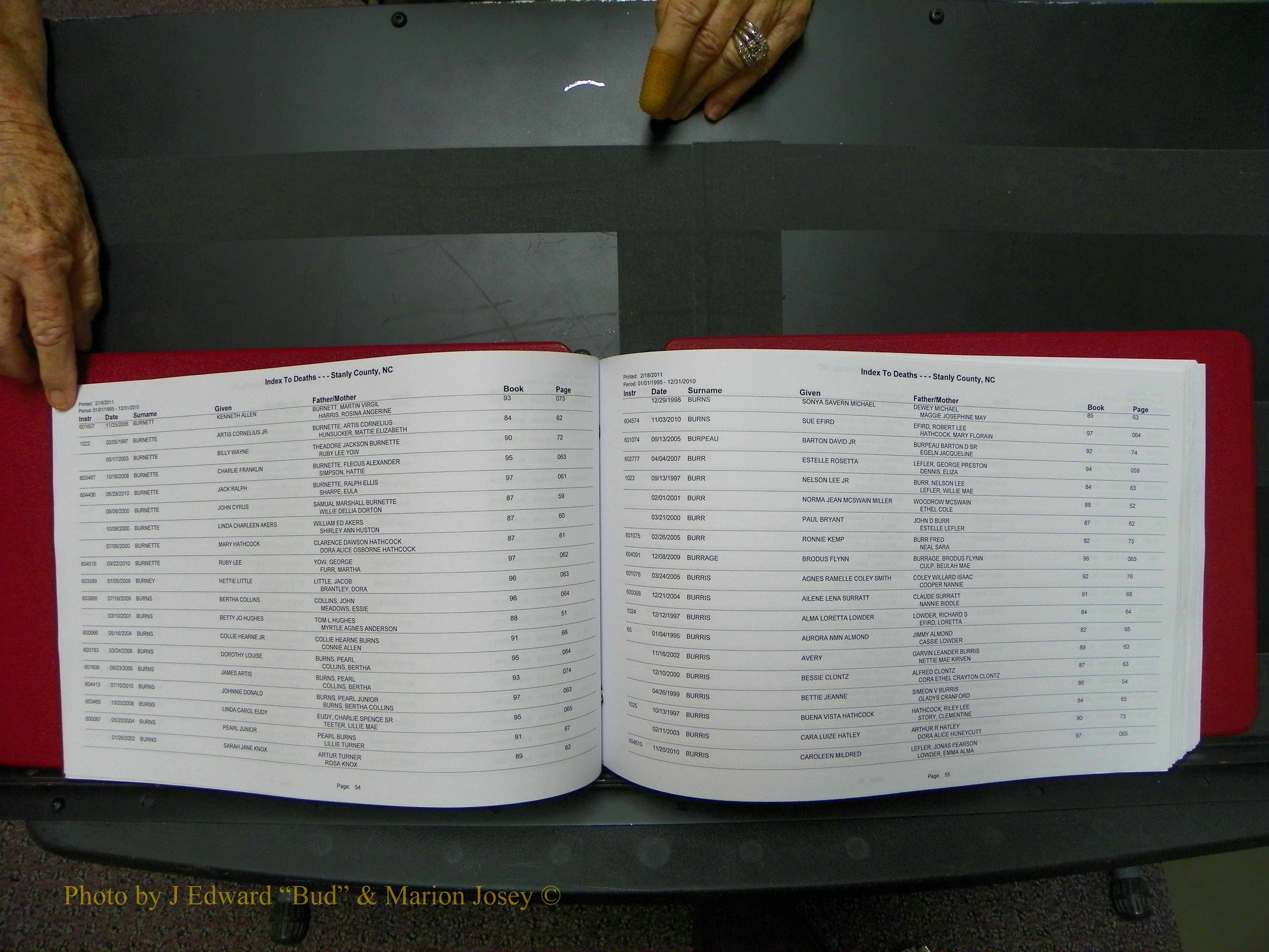 Stanley Co, NC Deaths, A-Z, 1995-2010 (29).JPG