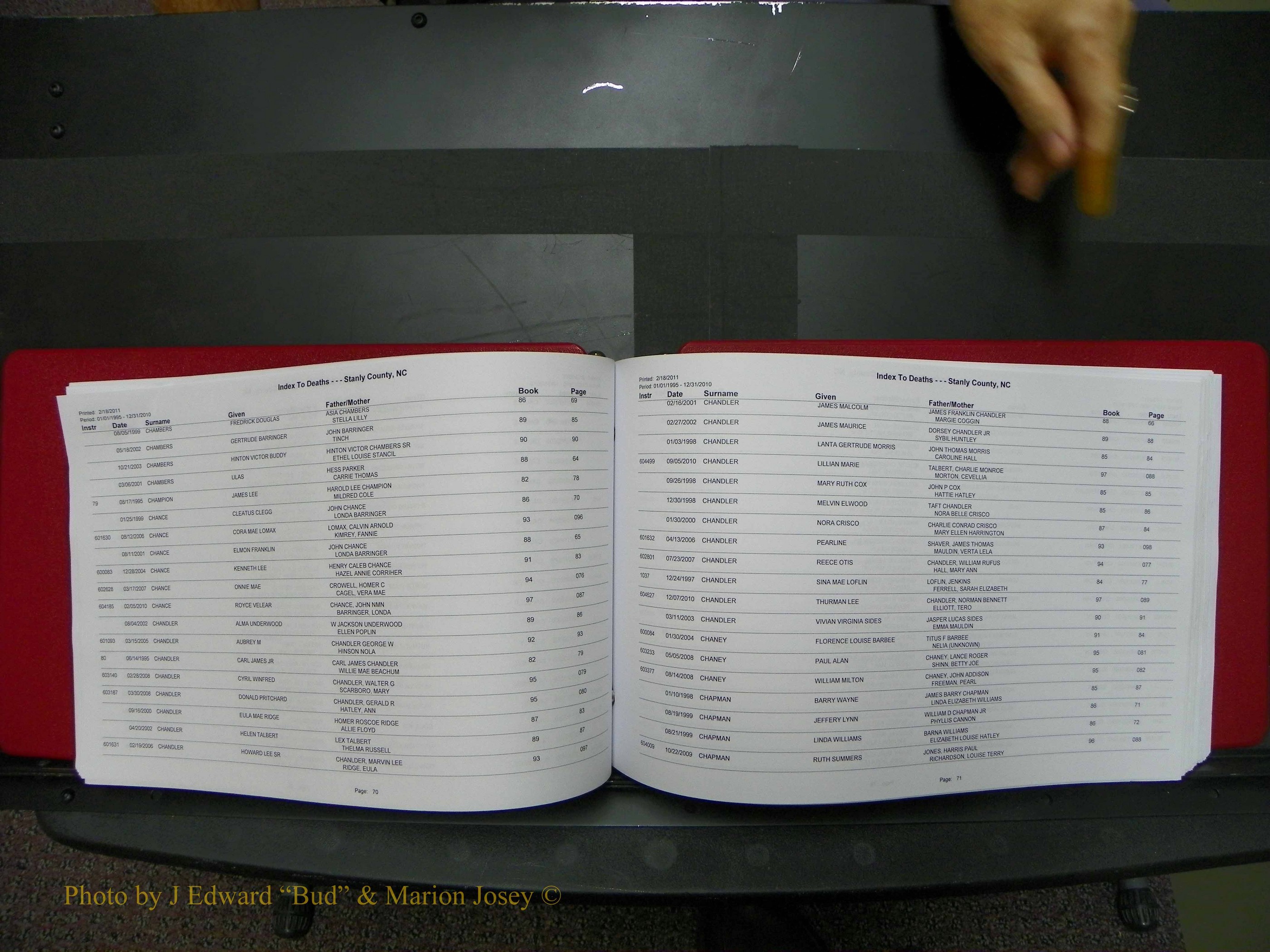 Stanley Co, NC Deaths, A-Z, 1995-2010 (37).JPG