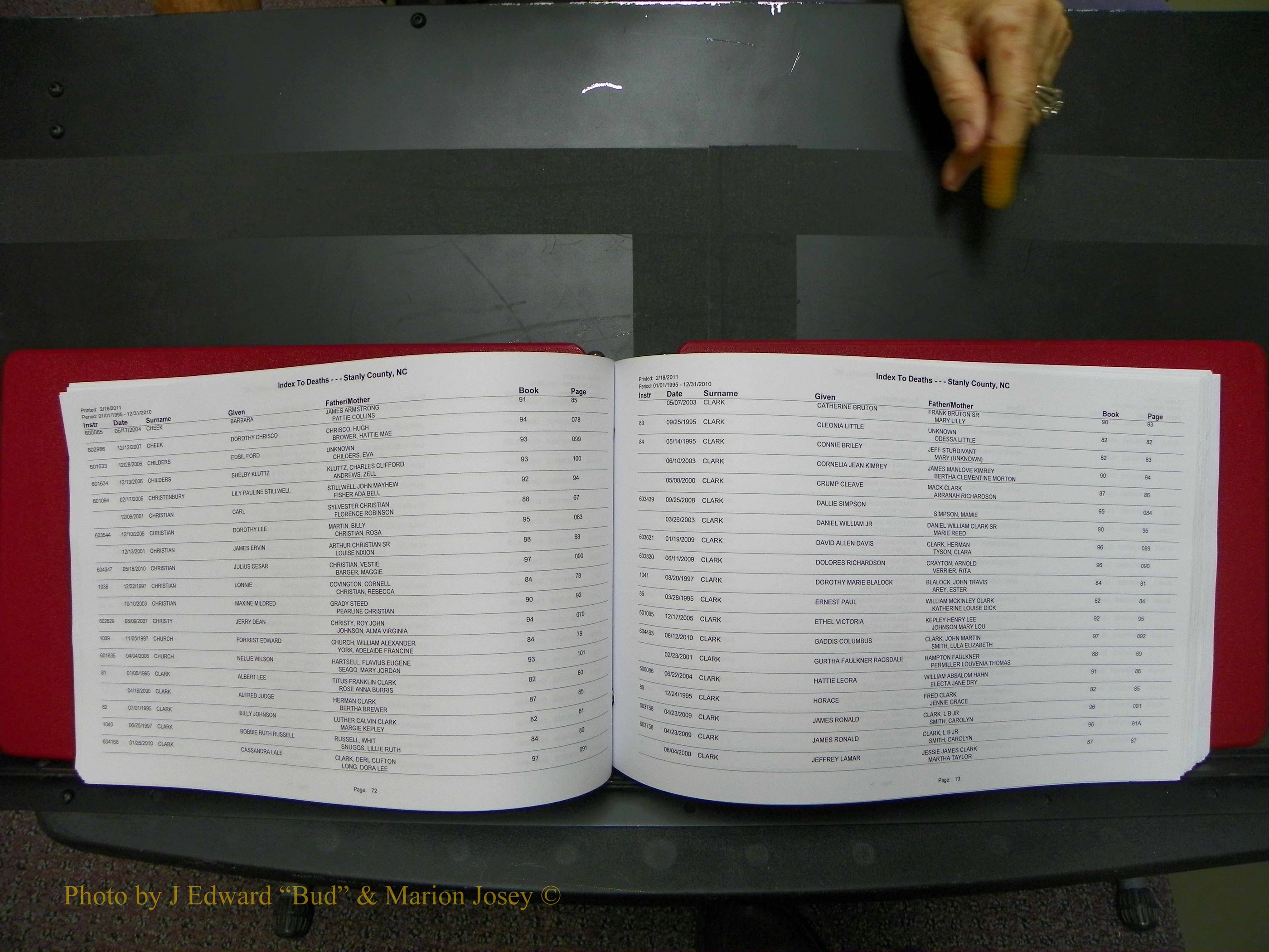 Stanley Co, NC Deaths, A-Z, 1995-2010 (38).JPG