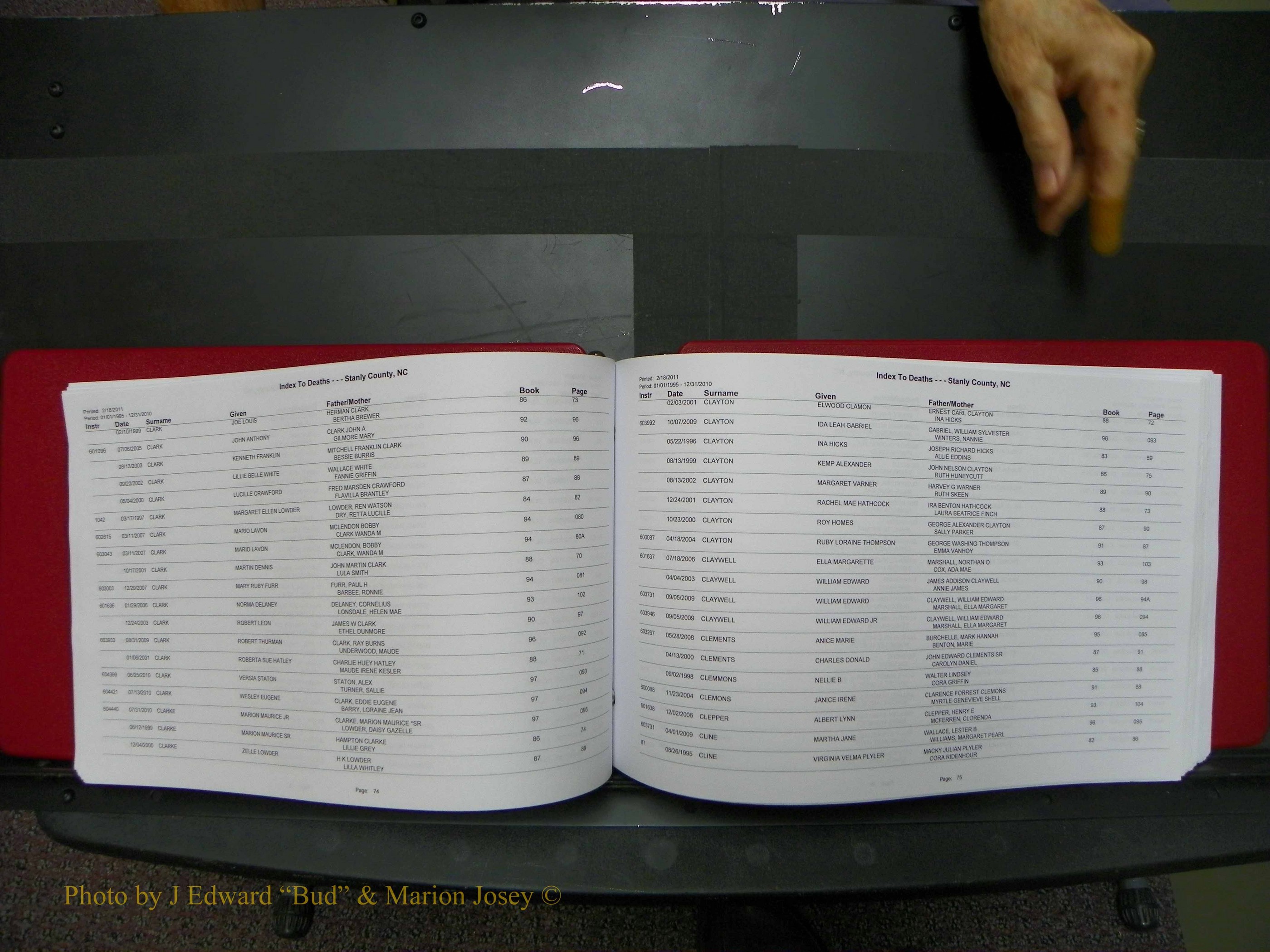 Stanley Co, NC Deaths, A-Z, 1995-2010 (39).JPG