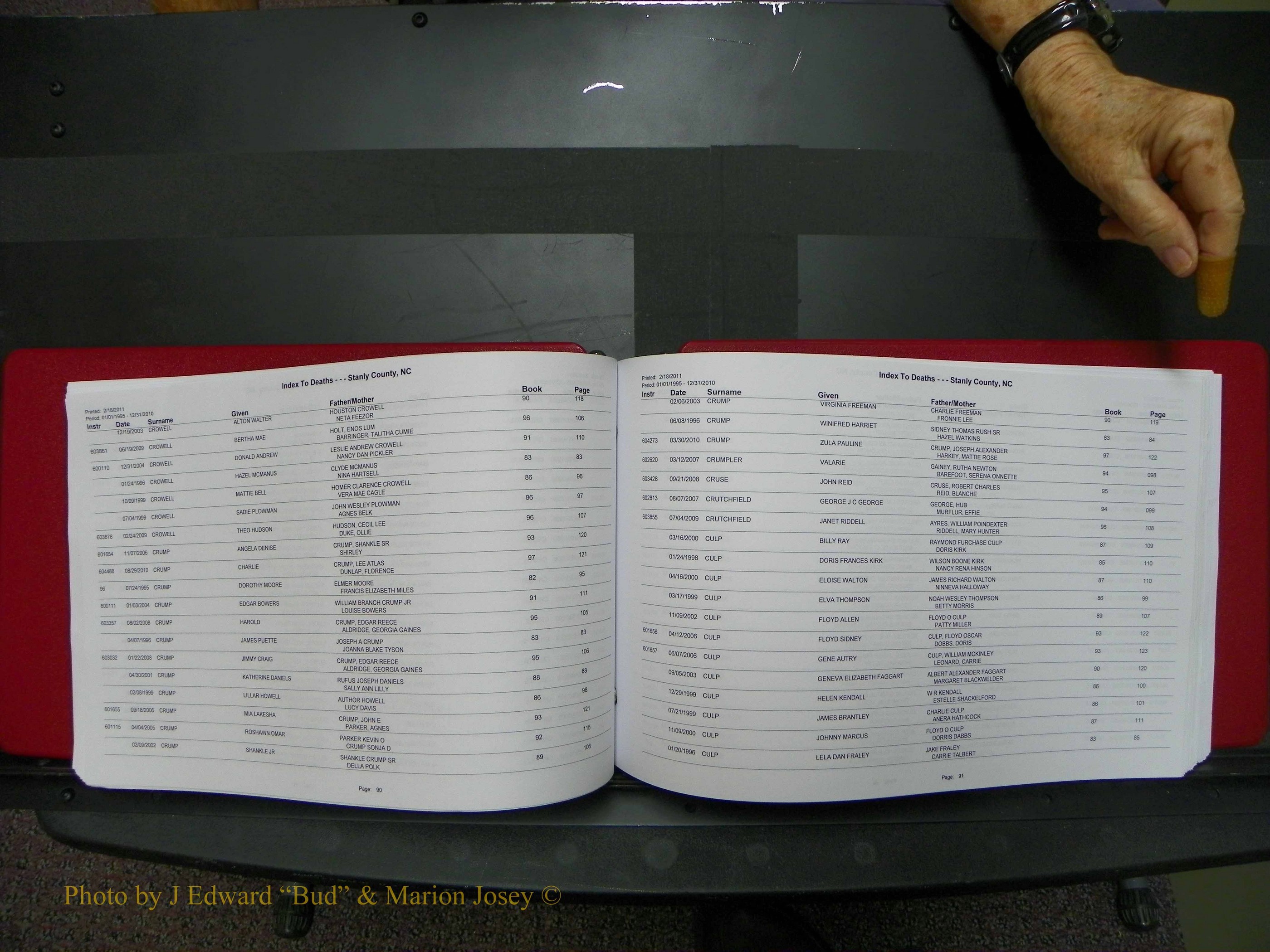Stanley Co, NC Deaths, A-Z, 1995-2010 (47).JPG