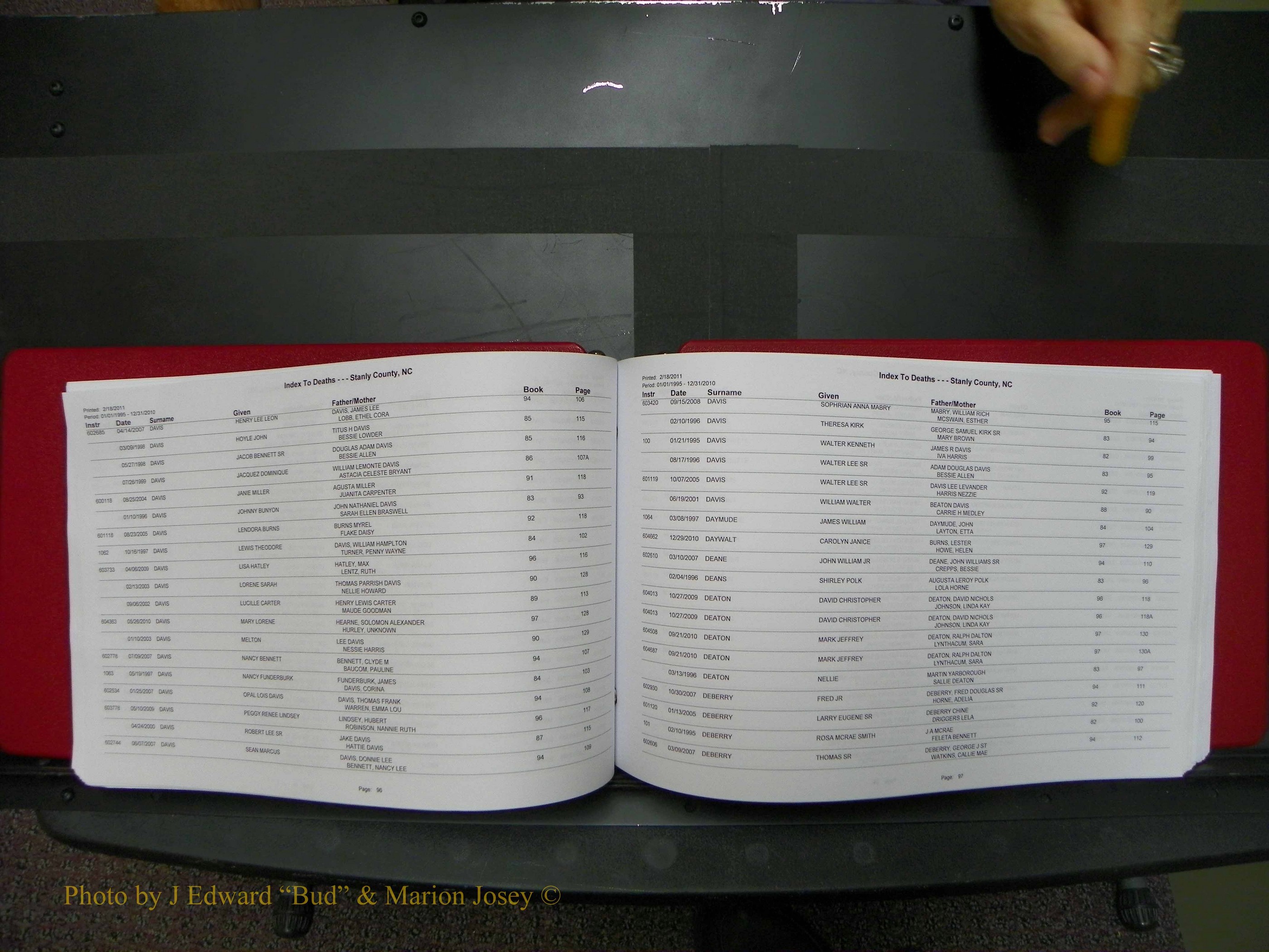 Stanley Co, NC Deaths, A-Z, 1995-2010 (49).JPG
