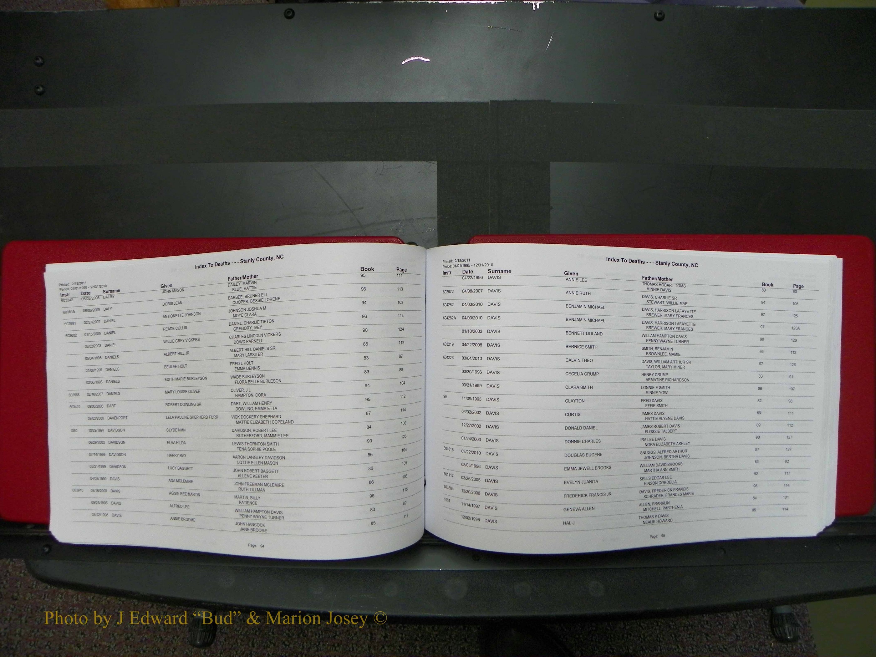 Stanley Co, NC Deaths, A-Z, 1995-2010 (50).JPG