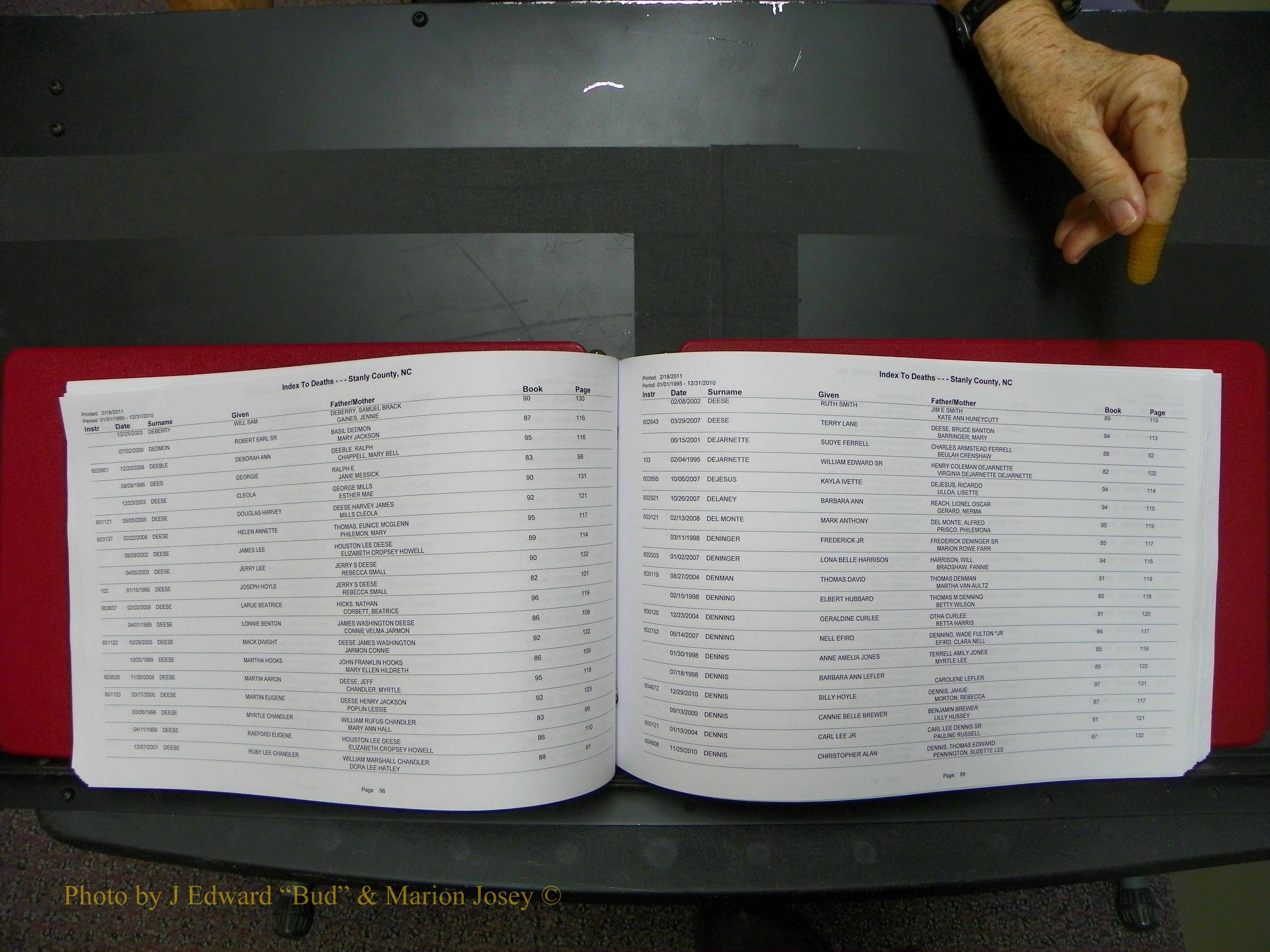 Stanley Co, NC Deaths, A-Z, 1995-2010 (51).JPG