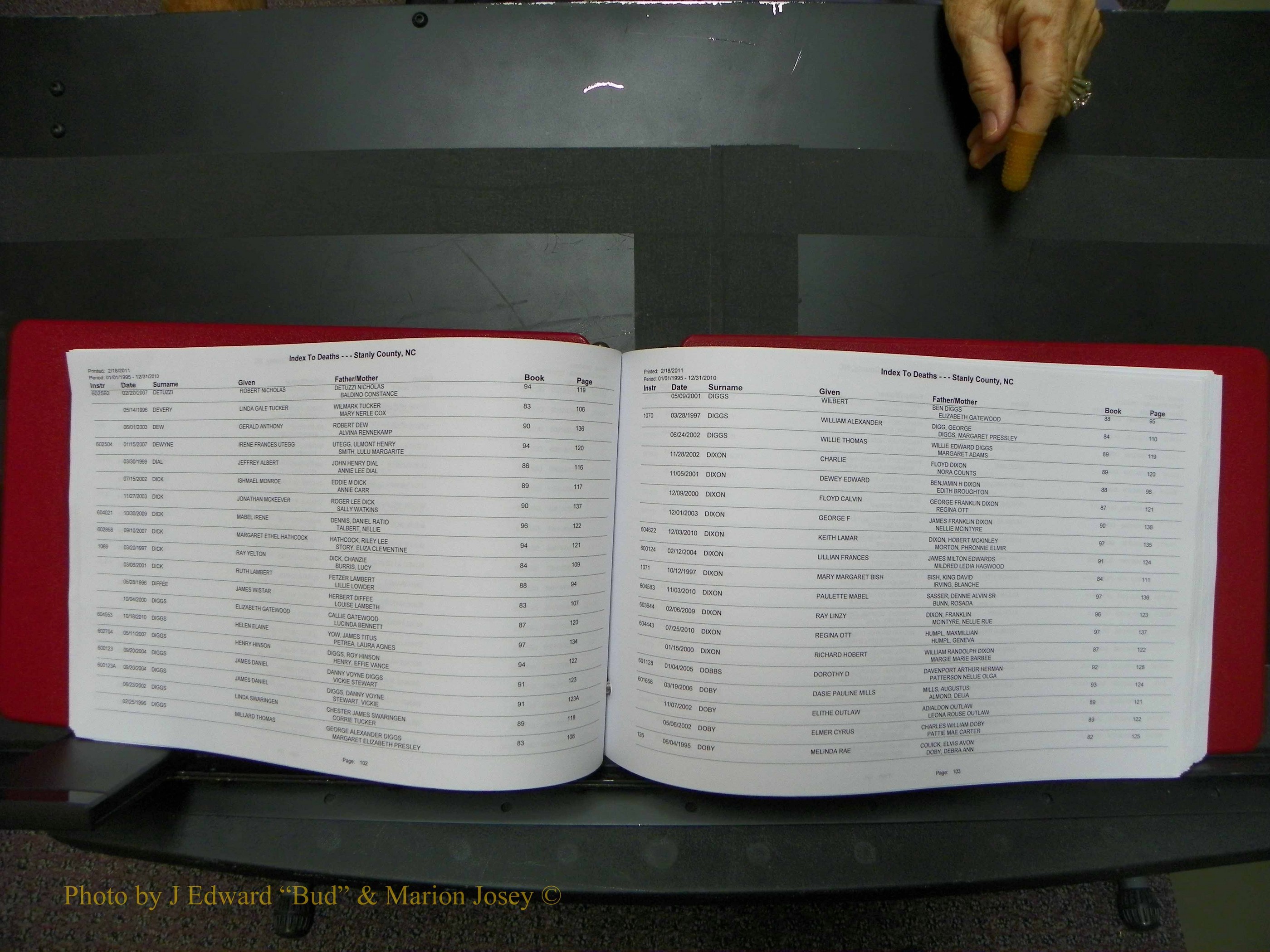 Stanley Co, NC Deaths, A-Z, 1995-2010 (53).JPG
