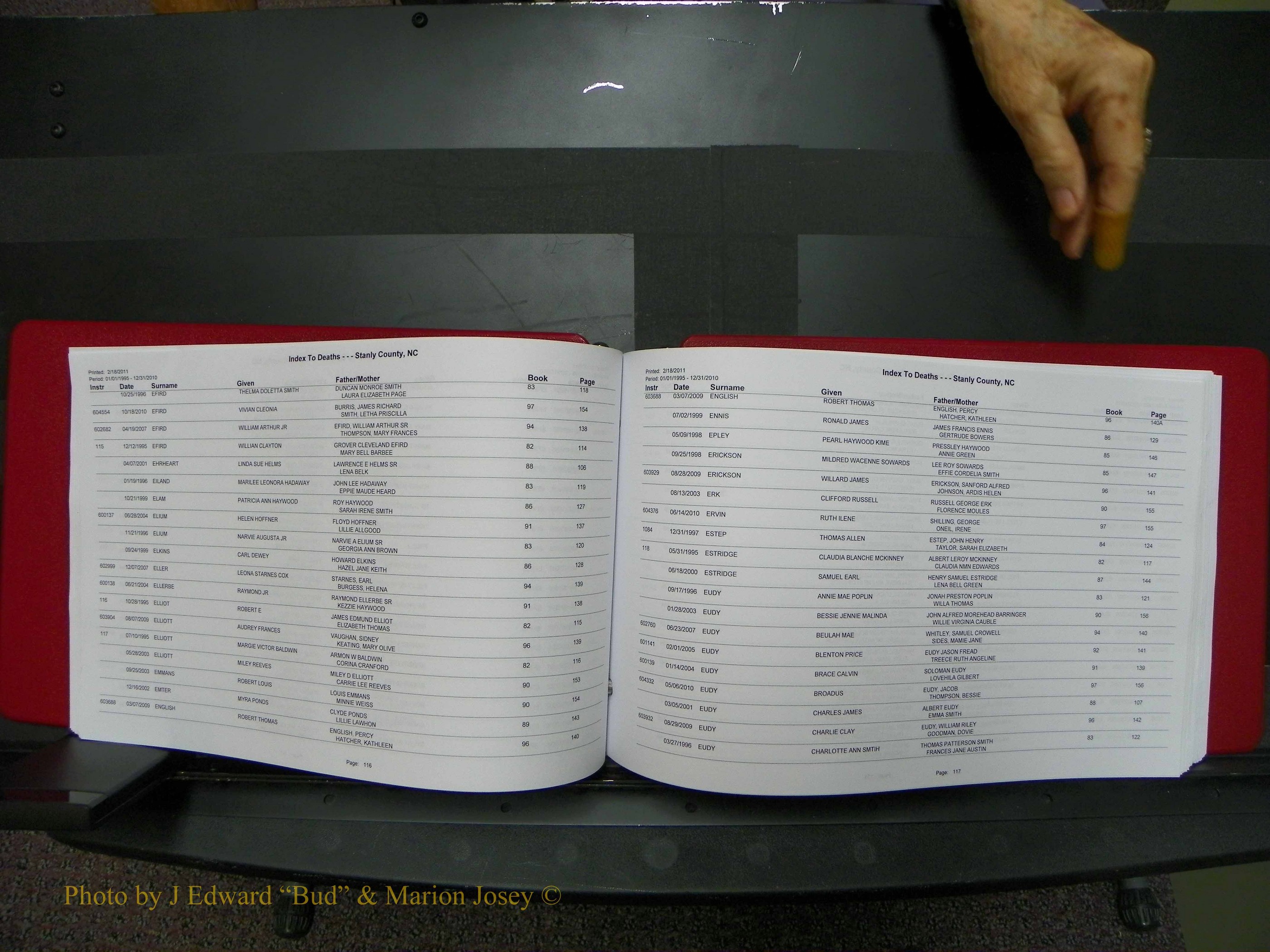 Stanley Co, NC Deaths, A-Z, 1995-2010 (59).JPG