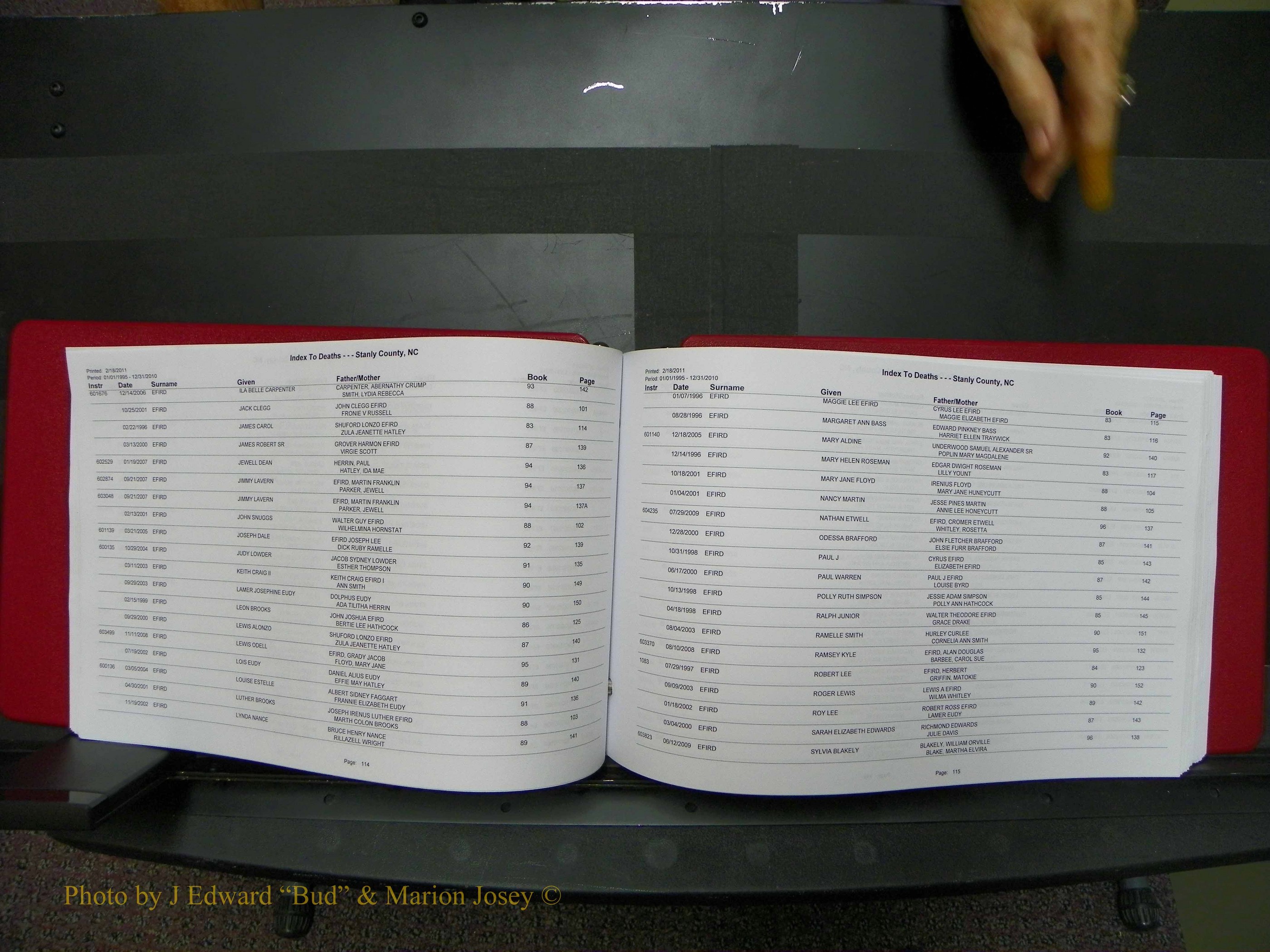 Stanley Co, NC Deaths, A-Z, 1995-2010 (60).JPG