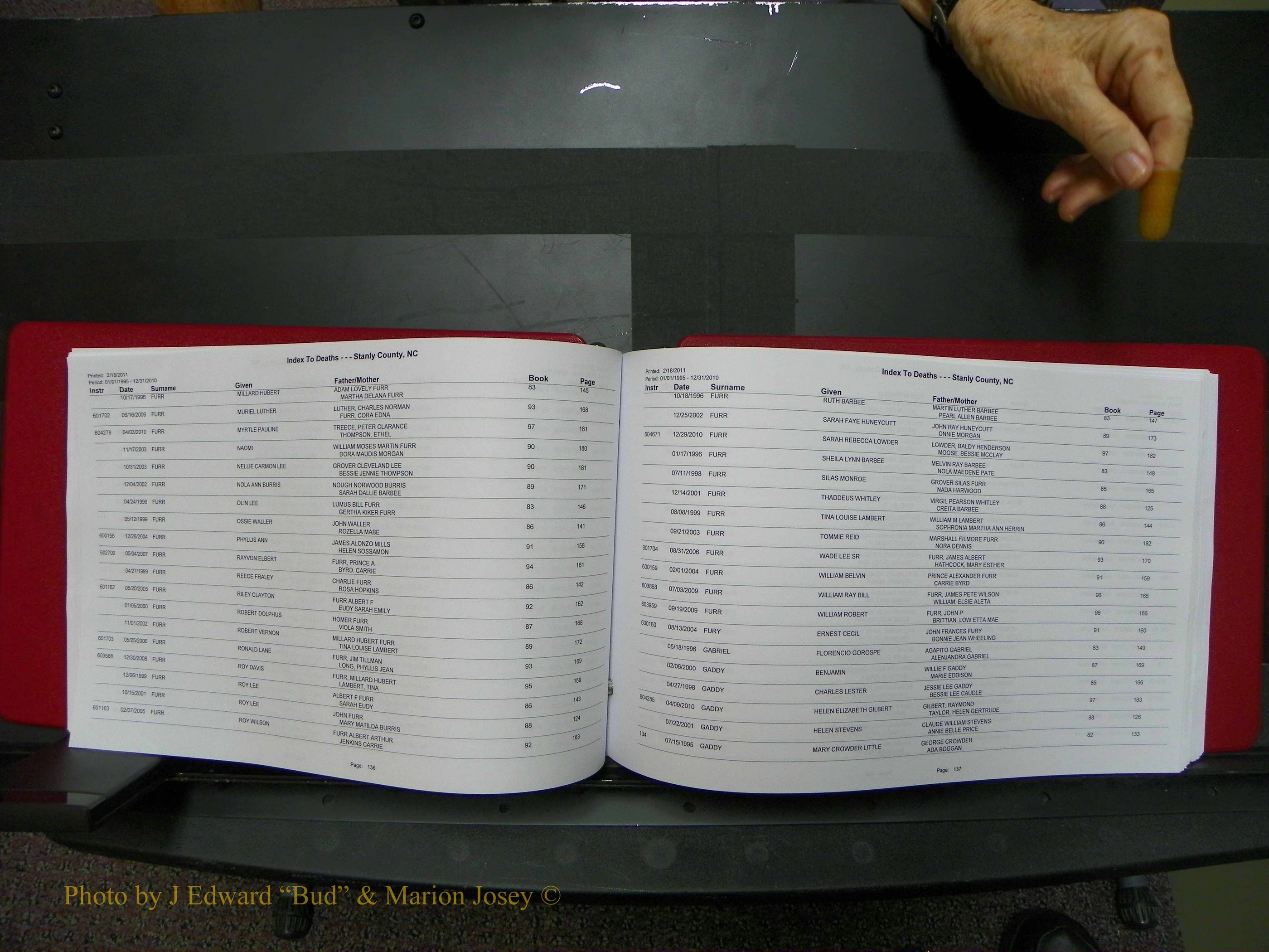 Stanley Co, NC Deaths, A-Z, 1995-2010 (71).JPG