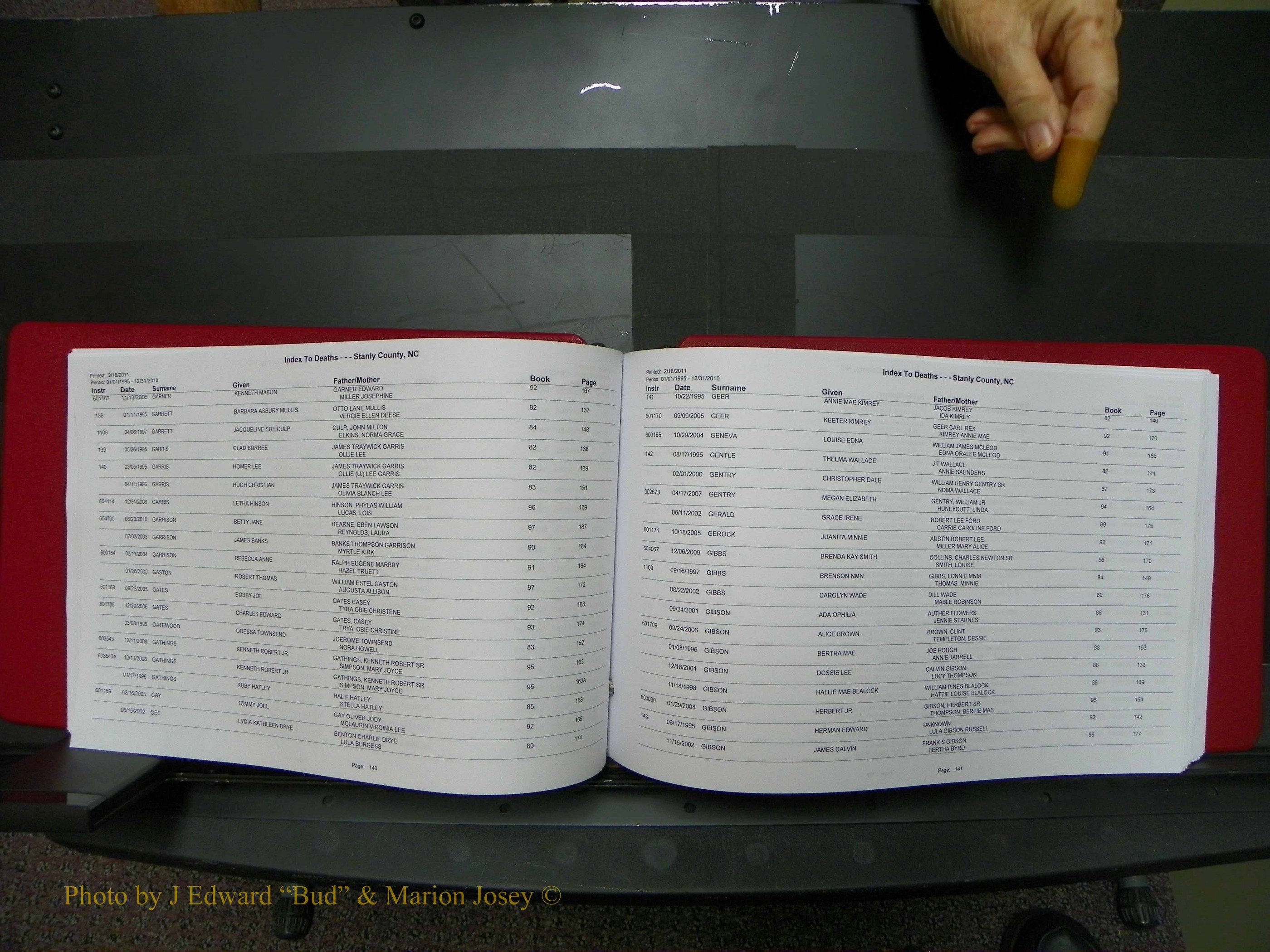 Stanley Co, NC Deaths, A-Z, 1995-2010 (72).JPG