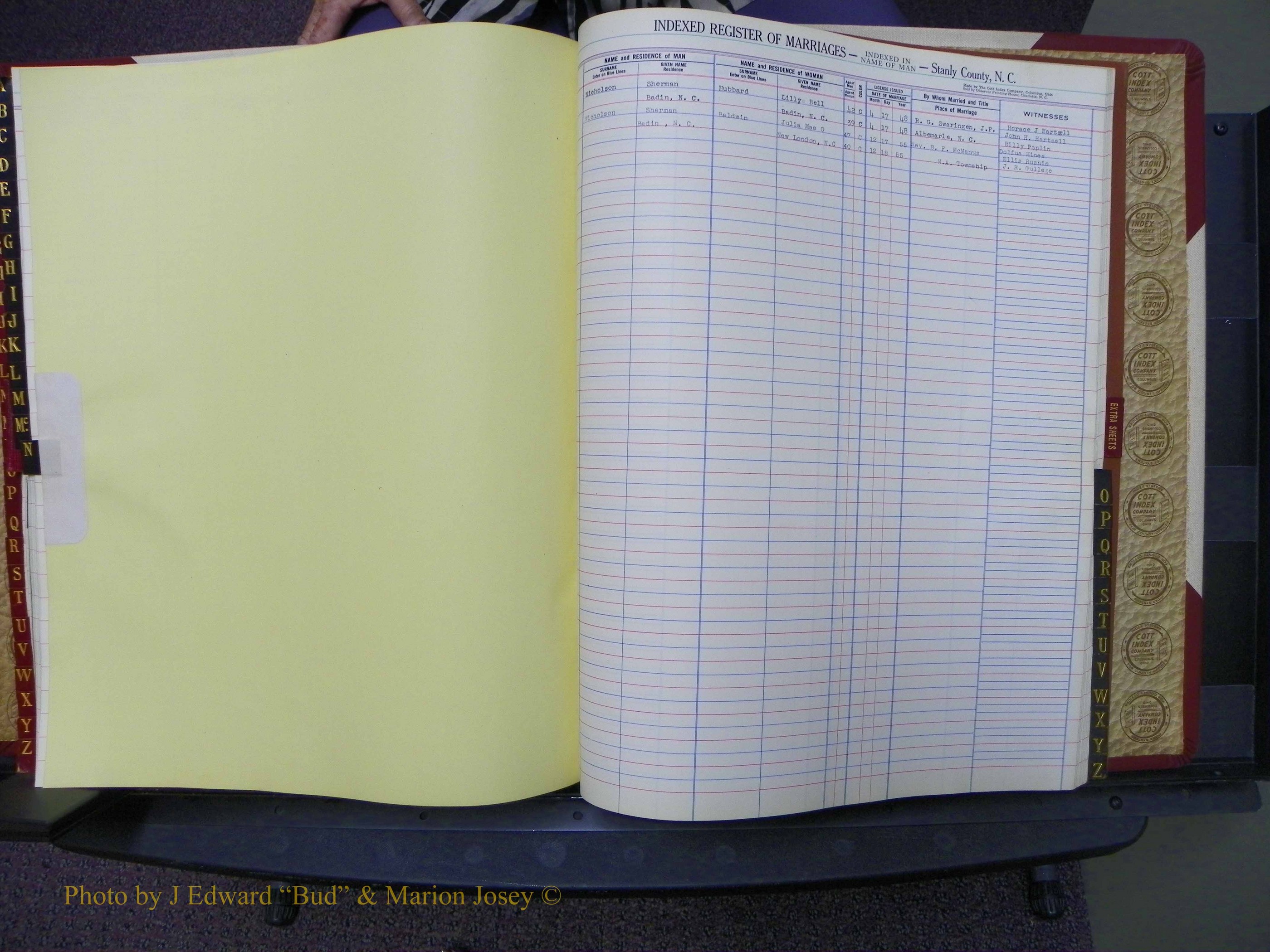 Stanley Co, NC Marriages, Male Index, A-Z, 1939-1963 (117).JPG