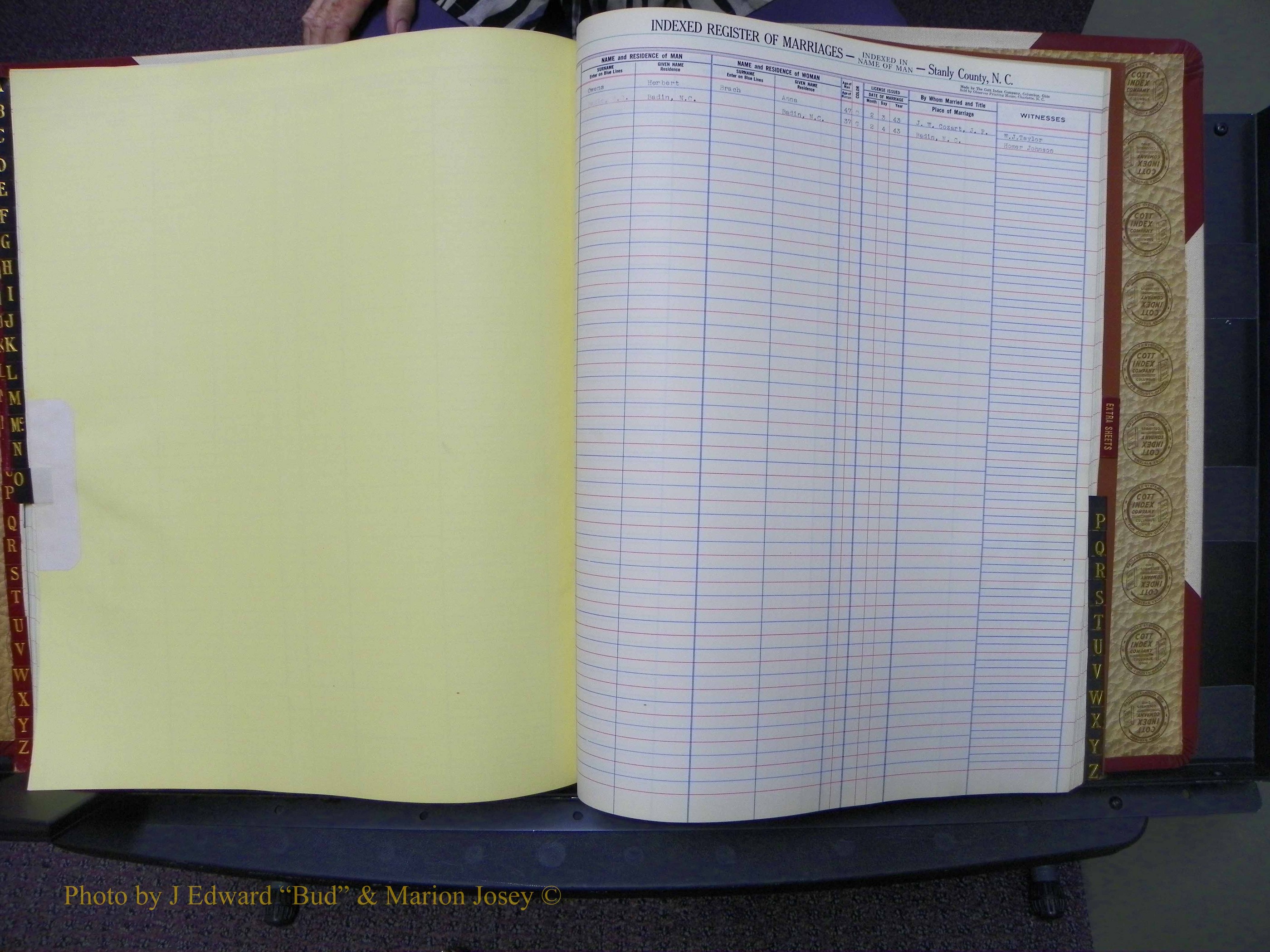 Stanley Co, NC Marriages, Male Index, A-Z, 1939-1963 (118).JPG