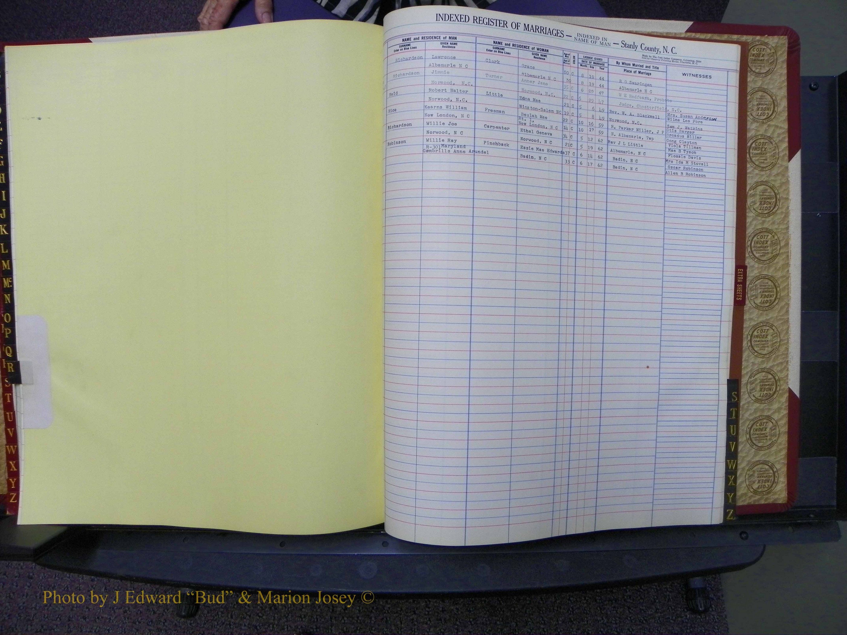 Stanley Co, NC Marriages, Male Index, A-Z, 1939-1963 (121).JPG