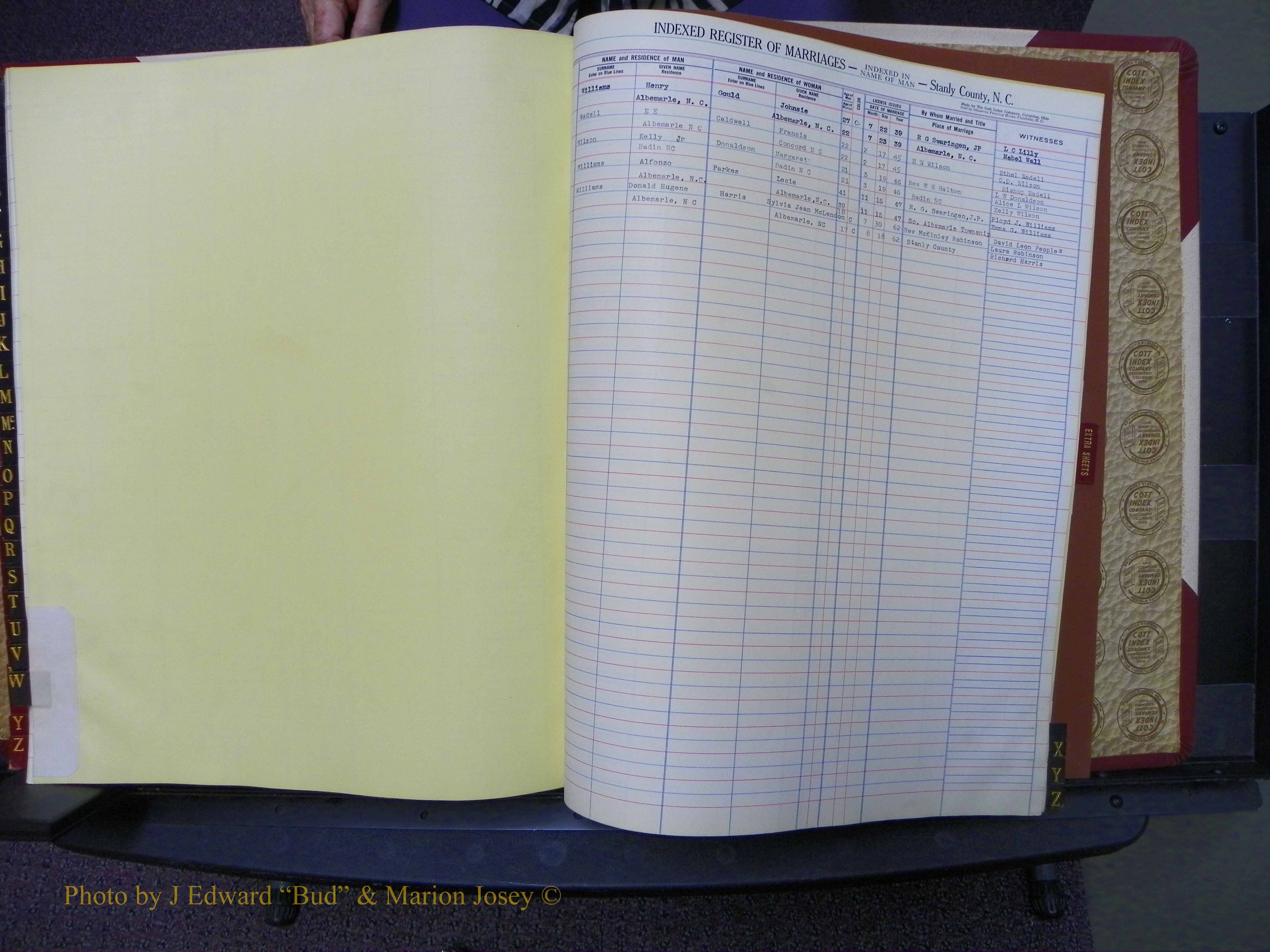 Stanley Co, NC Marriages, Male Index, A-Z, 1939-1963 (125).JPG
