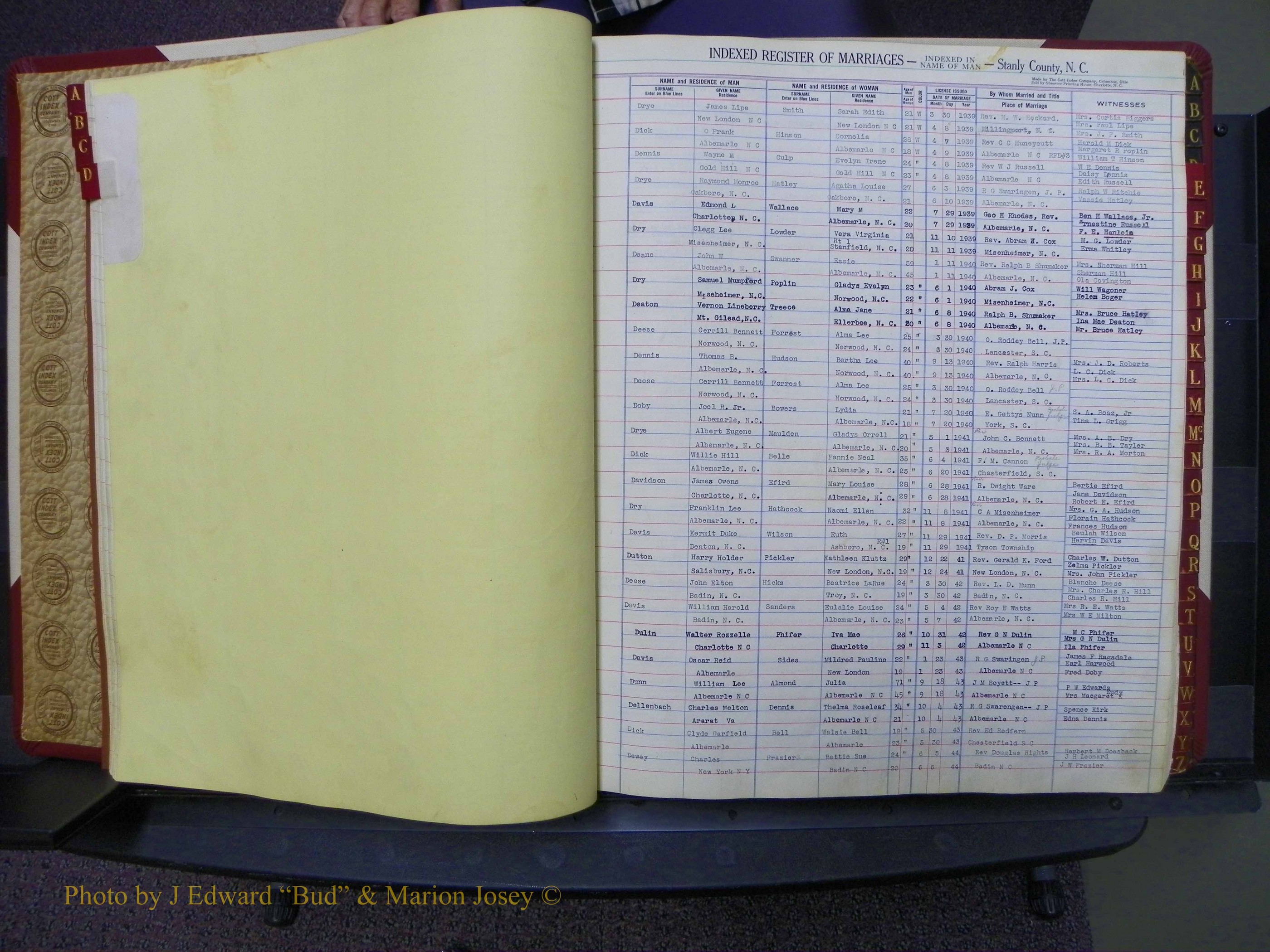 Stanley Co, NC Marriages, Male Index, A-Z, 1939-1963 (21).JPG