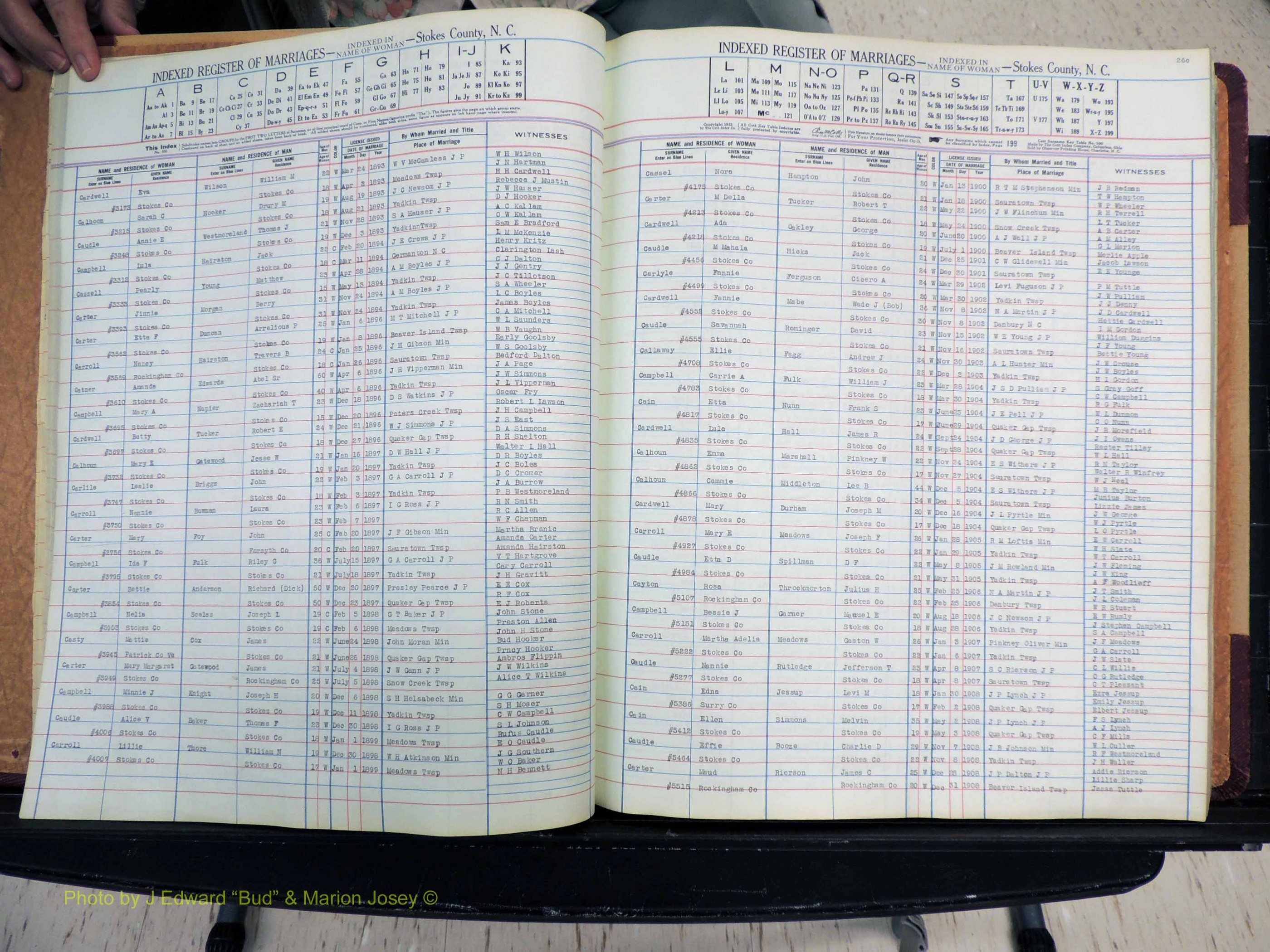 Stokes Co, NC, Marriages, Female Index, A-Z, 1851-1956 (137).JPG