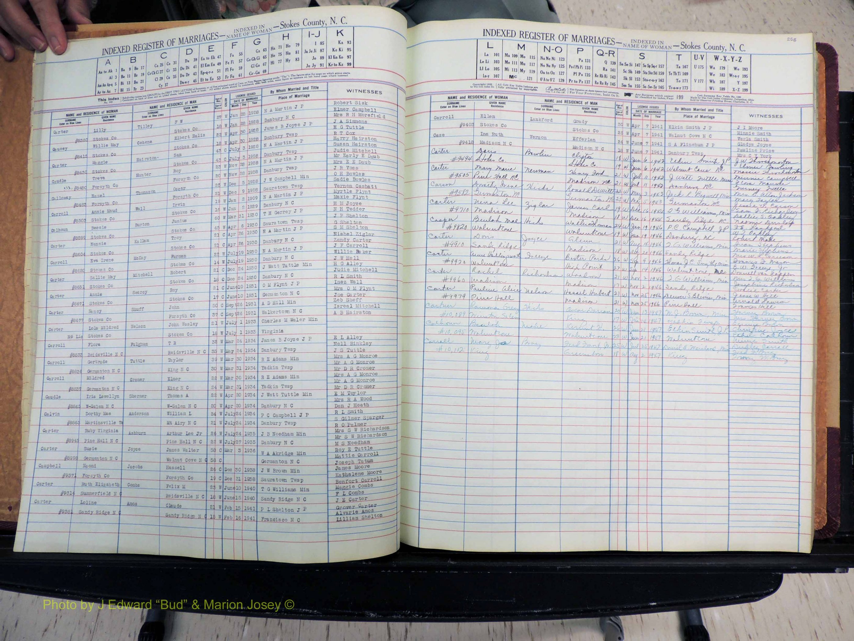 Stokes Co, NC, Marriages, Female Index, A-Z, 1851-1956 (139).JPG
